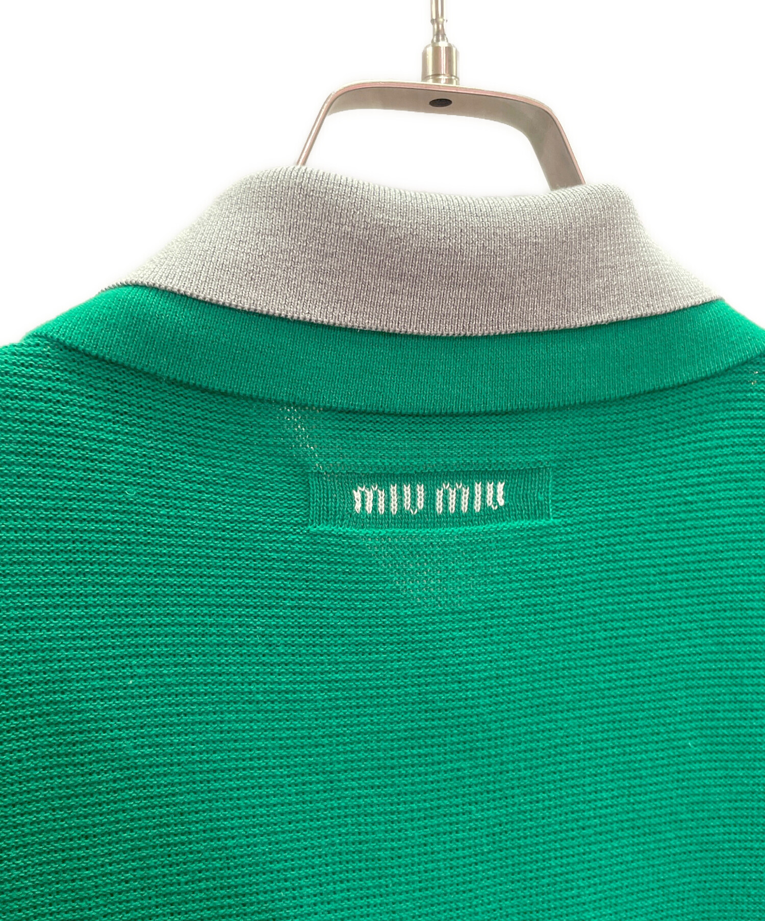 中古・古着通販】MIU MIU (ミュウミュウ) Cotton Polo Shirt グリーン