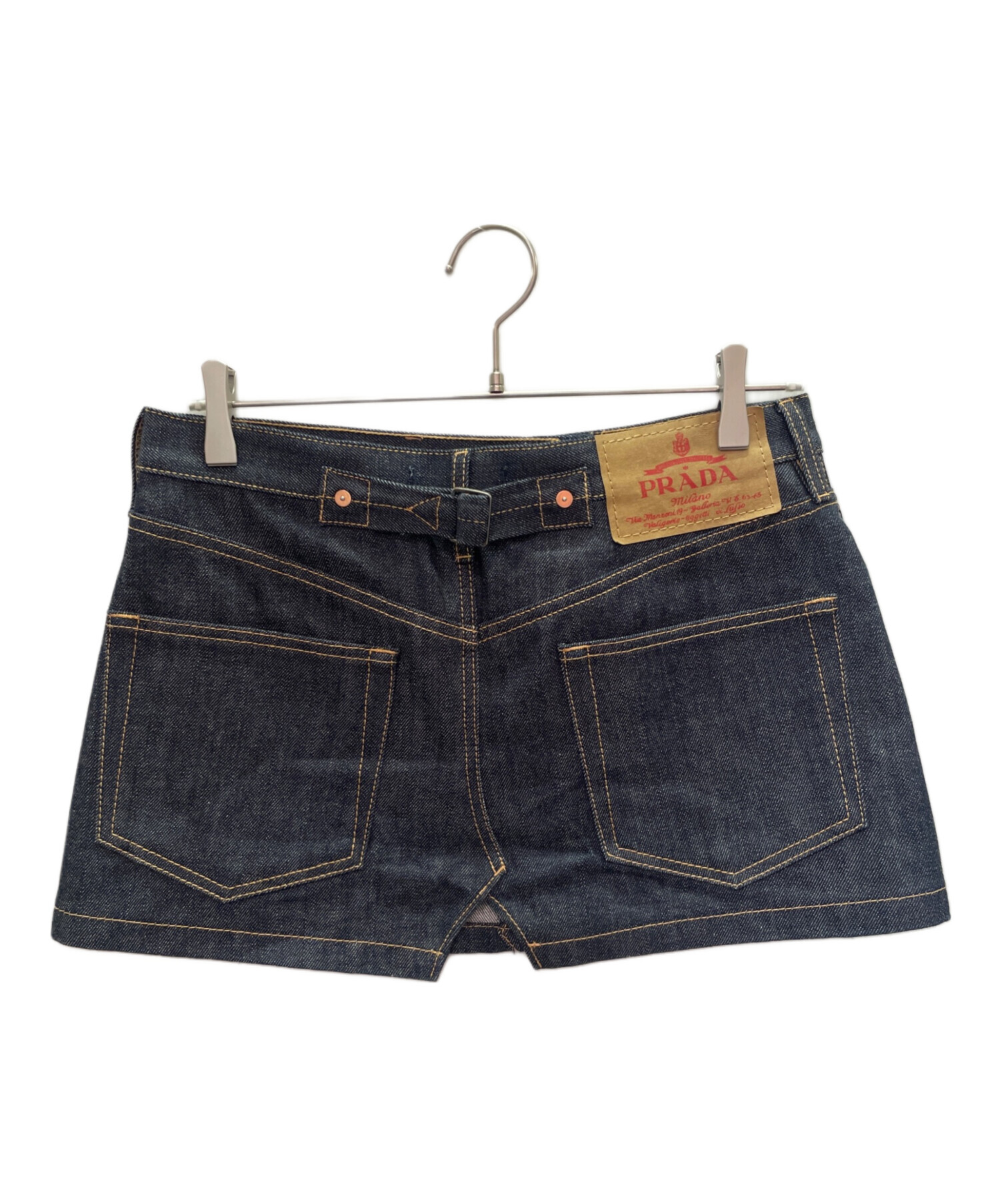 中古・古着通販】PRADA (プラダ) デニムスカート インディゴ サイズ:38