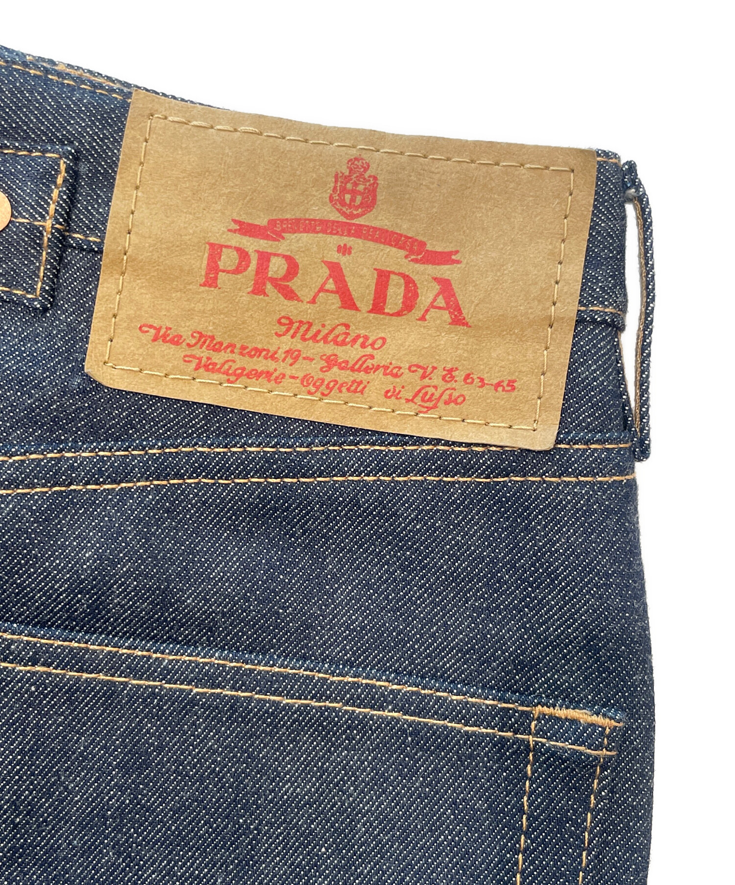 中古・古着通販】PRADA (プラダ) デニムスカート インディゴ サイズ:38