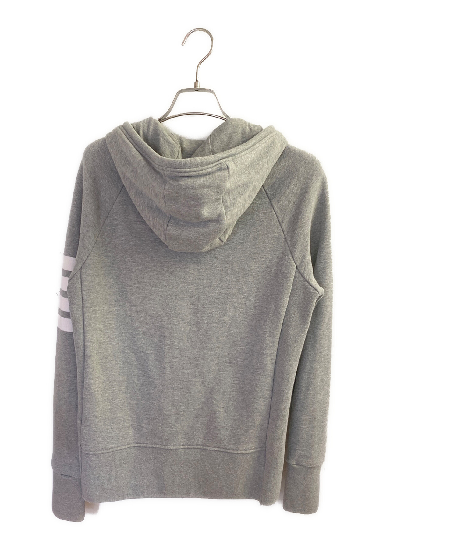 THOM BROWNEトムブラウングレー4BARループバックジャージ Classic Loopback 4-Bar Zip Up Hoodie | Thom Browne