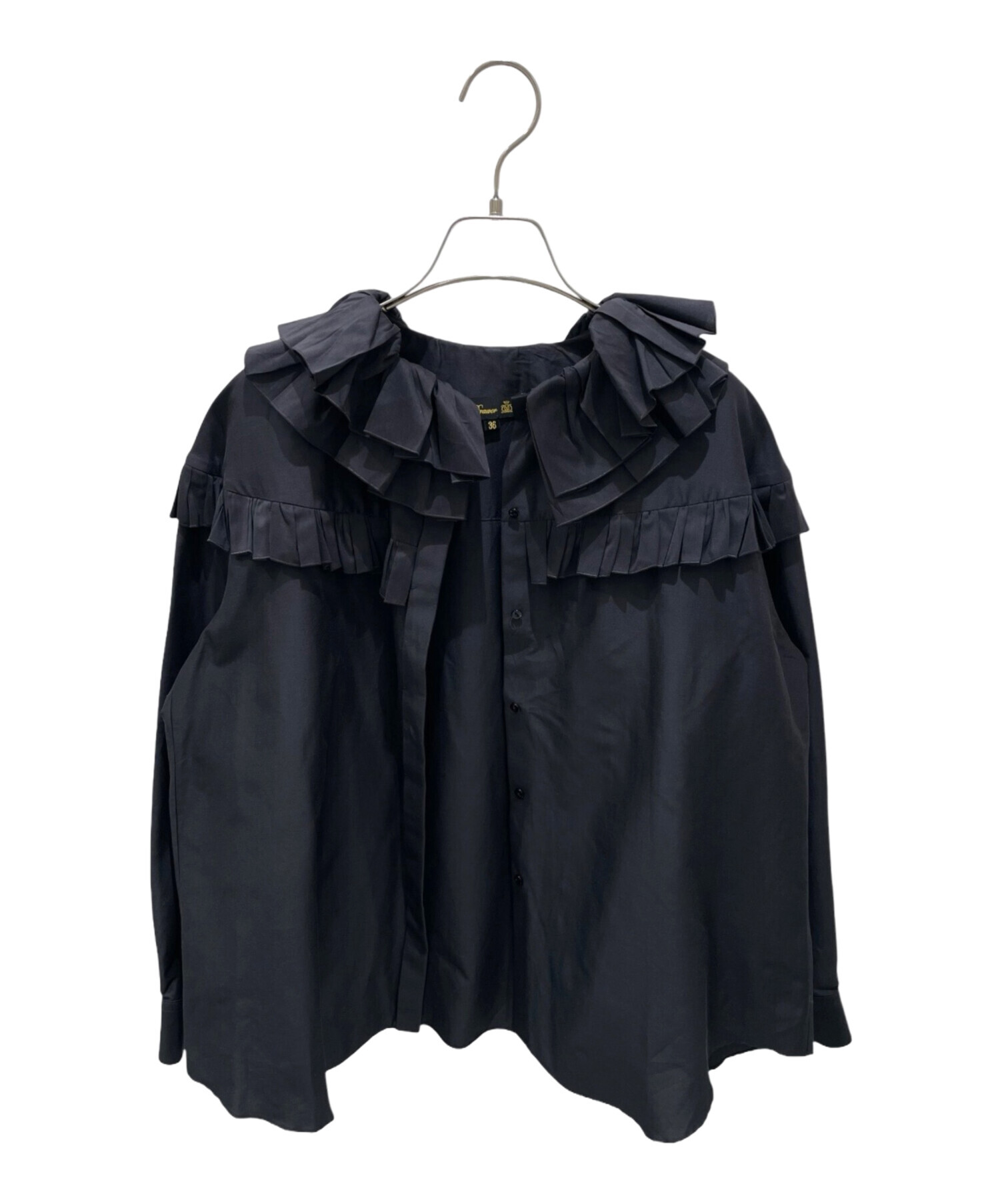 DRAWER フリルロングスリーブブラウス 中古・古着通販】DRAWER (ドゥロワー) 22SS ダブルフリルカラー