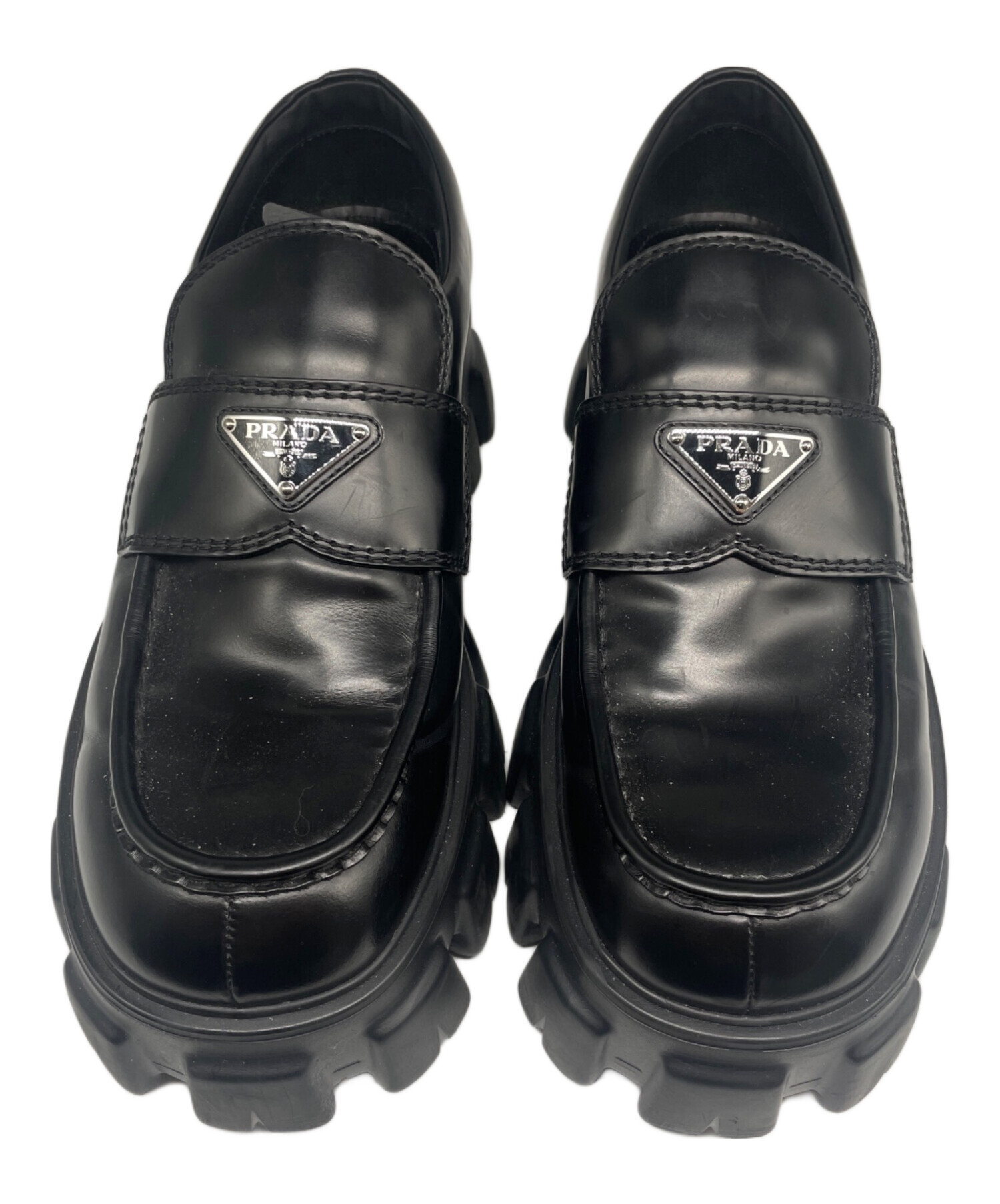 中古・古着通販】PRADA (プラダ) ブラッシュドレザー モノリス