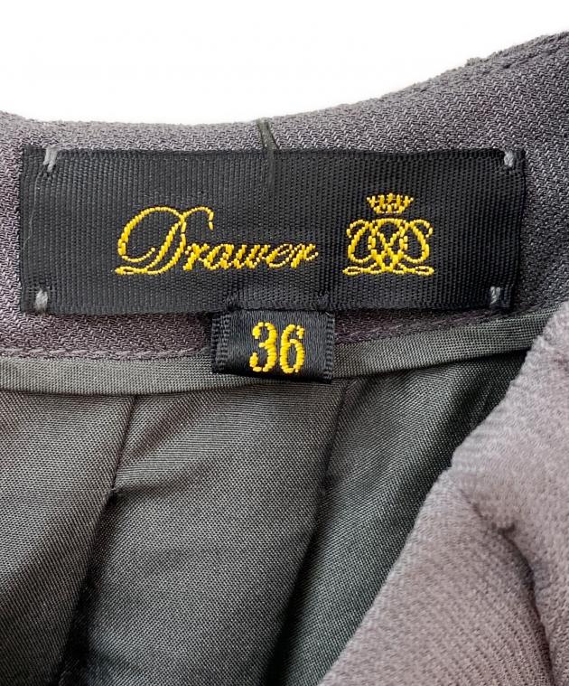 中古・古着通販】DRAWER (ドゥロワー) 半袖ワンピース グレー サイズ