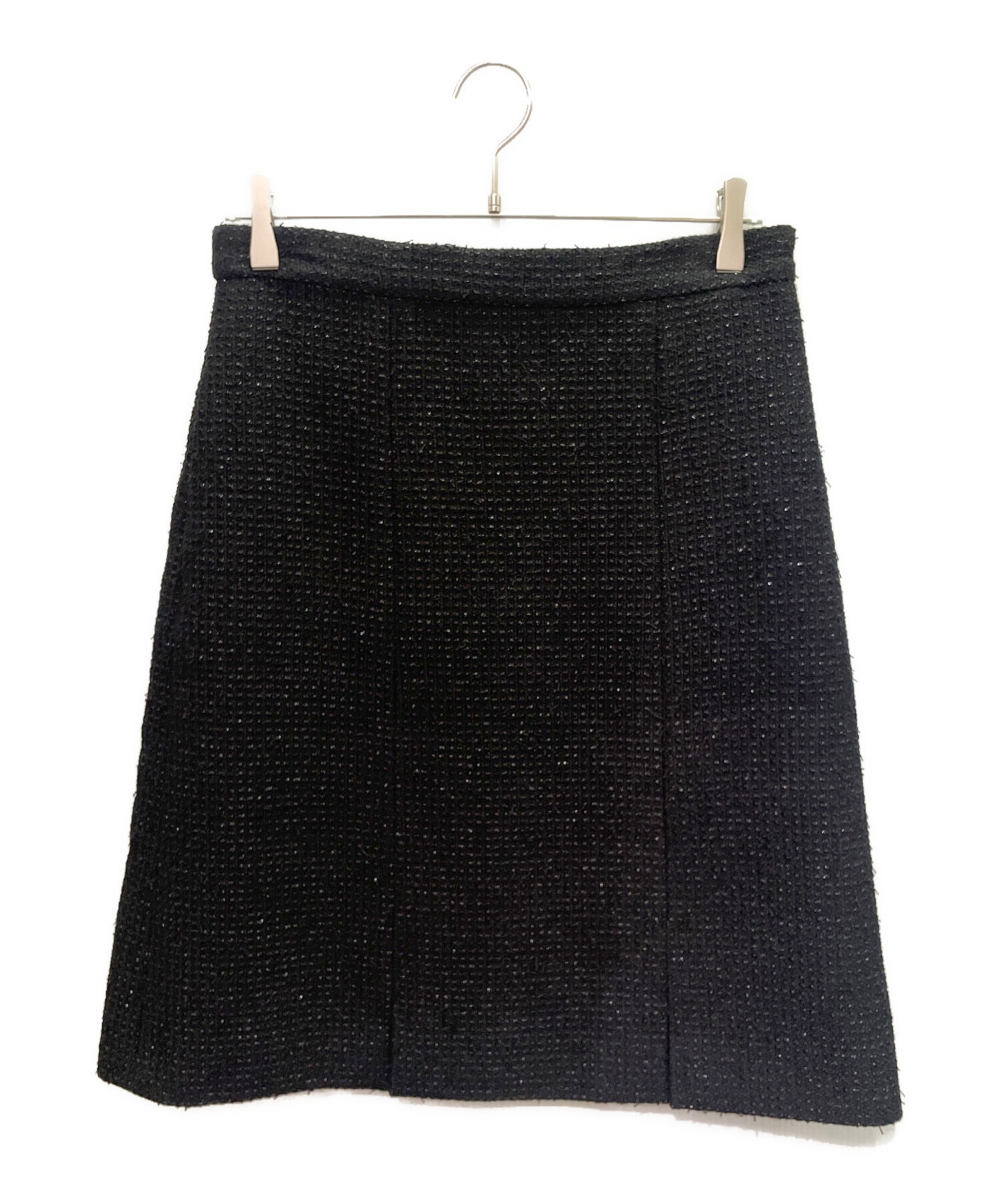 中古・古着通販】CHANEL (シャネル) ツイードスカート ブラック サイズ