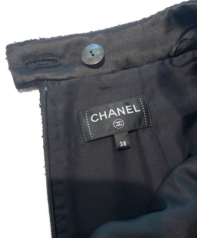 CHANEL シャネル ブティック ツイード スカート 38 フランス製 CHANEL】【上下セット】【フランス製】シャネル『ツイード スカート