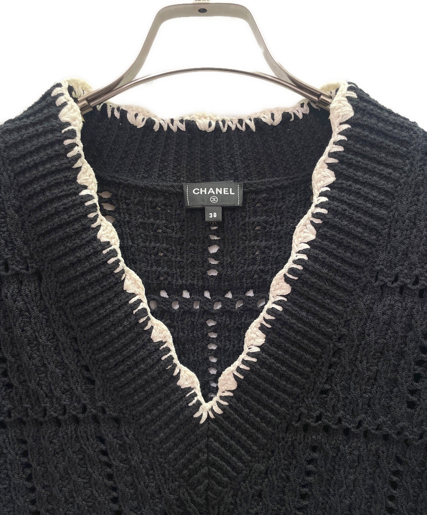 中古・古着通販】CHANEL (シャネル) ニットベスト ブラック サイズ:38