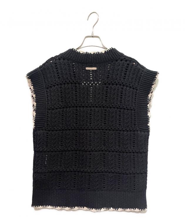 中古・古着通販】CHANEL (シャネル) ニットベスト ブラック サイズ:38