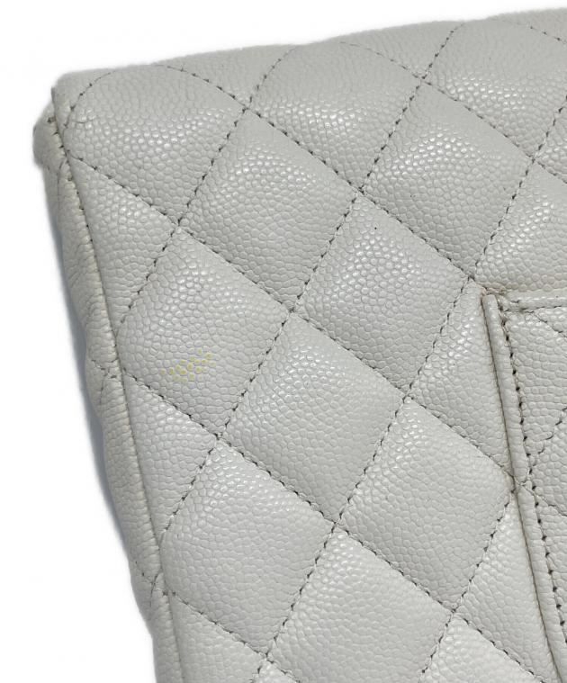 中古・古着通販】CHANEL (シャネル) キャビアスキン クラッチバッグ