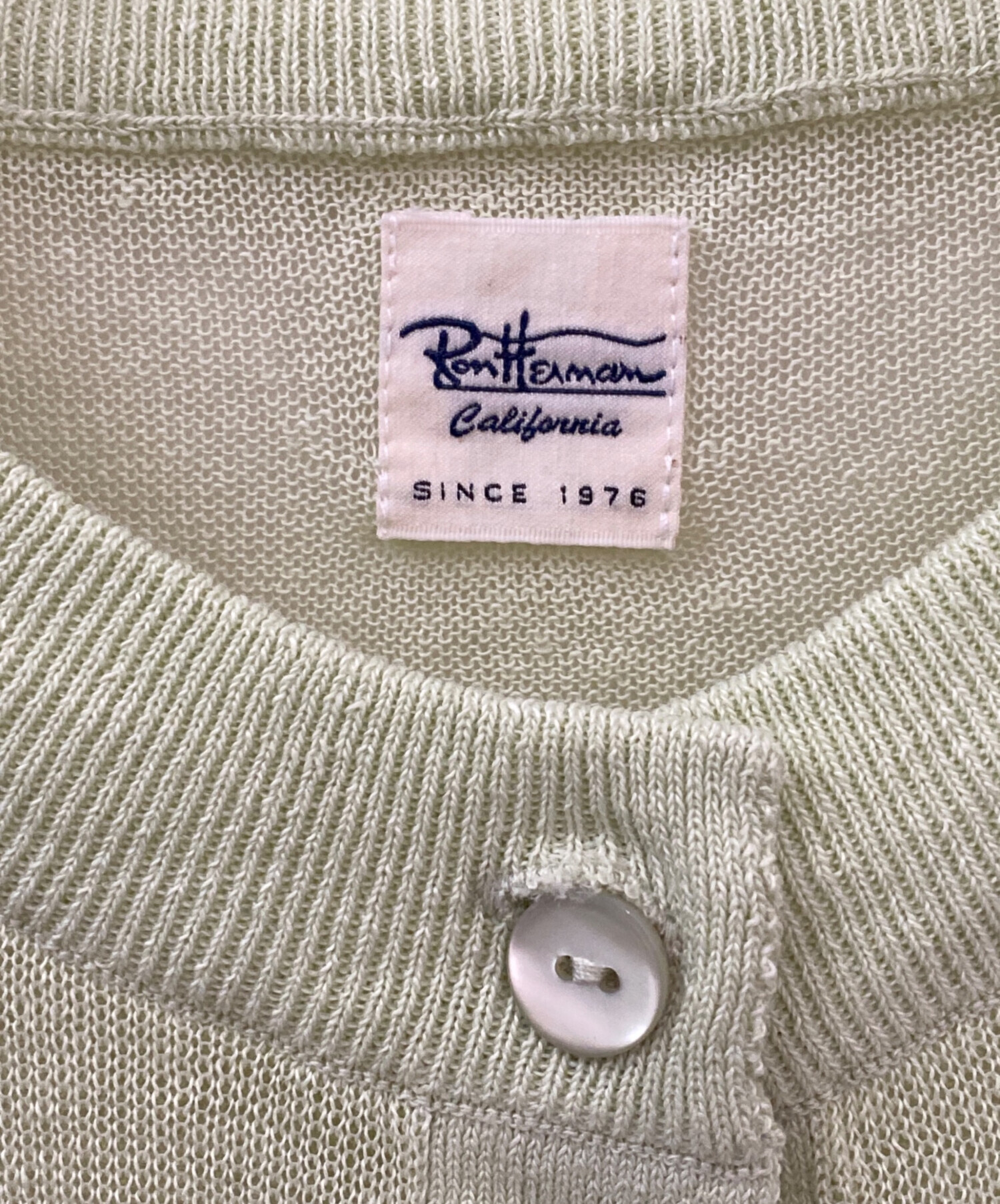 中古・古着通販】Ron Herman (ロンハーマン) シアーカーディガン 黄緑