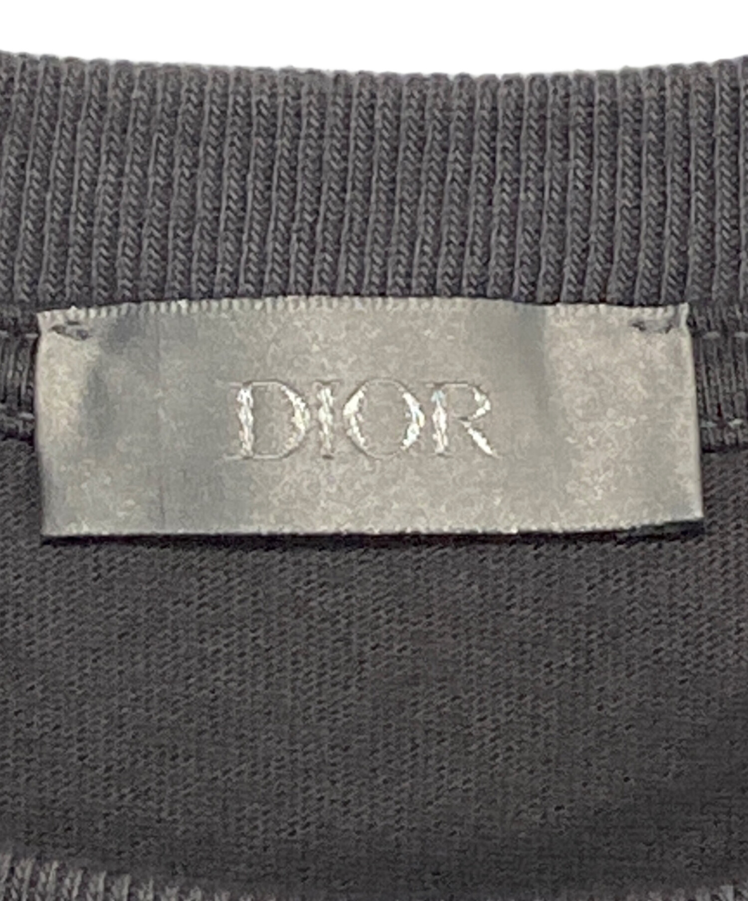 388●新品タグ付 DIOR Tシャツ トップス　ロゴ 90 中古・古着通販】Dior (ディオール) 刺繍ロゴTシャツ ライトグレー