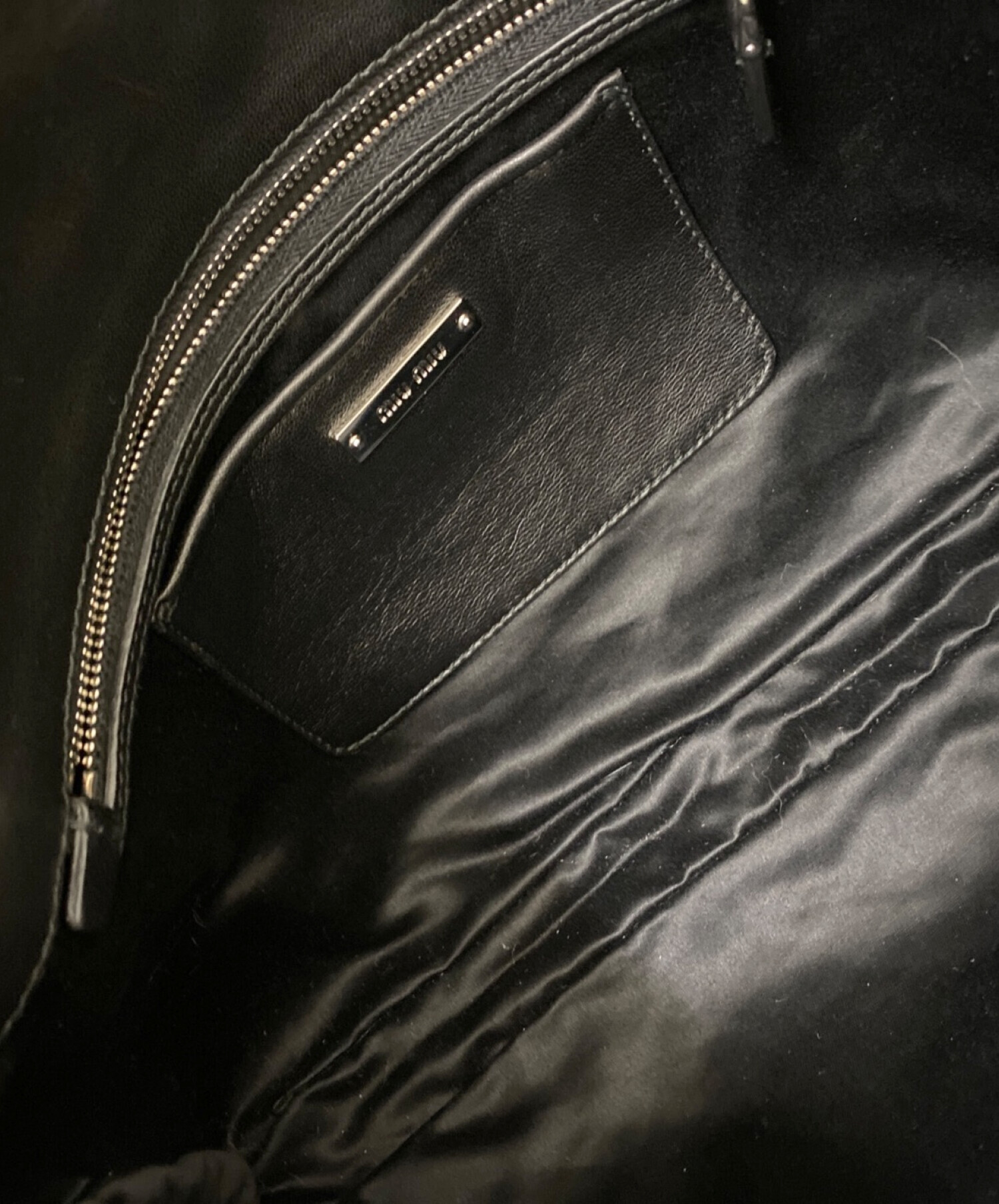 中古・古着通販】MIU MIU (ミュウミュウ) ナッパクリスタルショルダー 