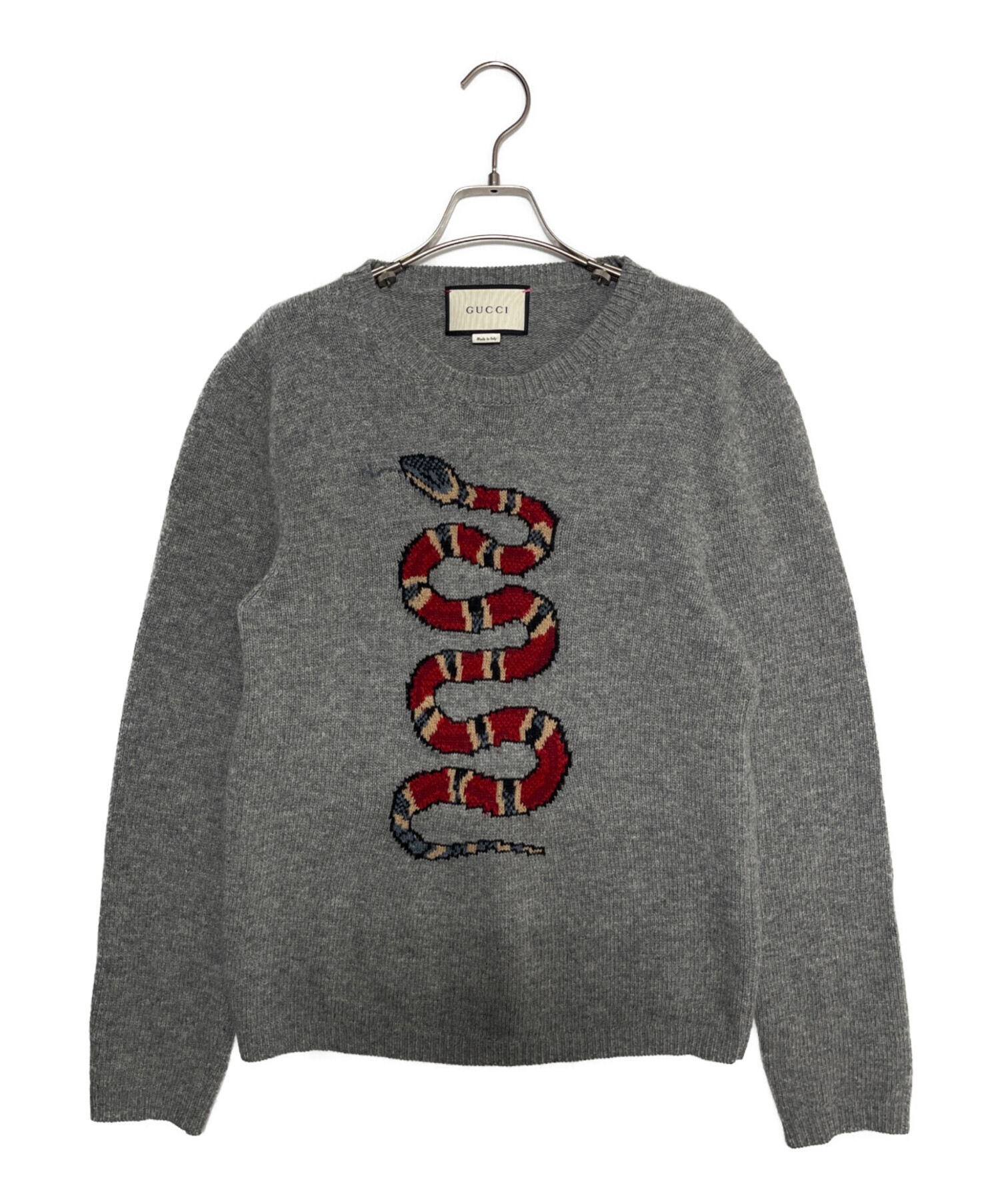 中古・古着通販】GUCCI (グッチ) Kingsnake Wool Knit Sweater ライト