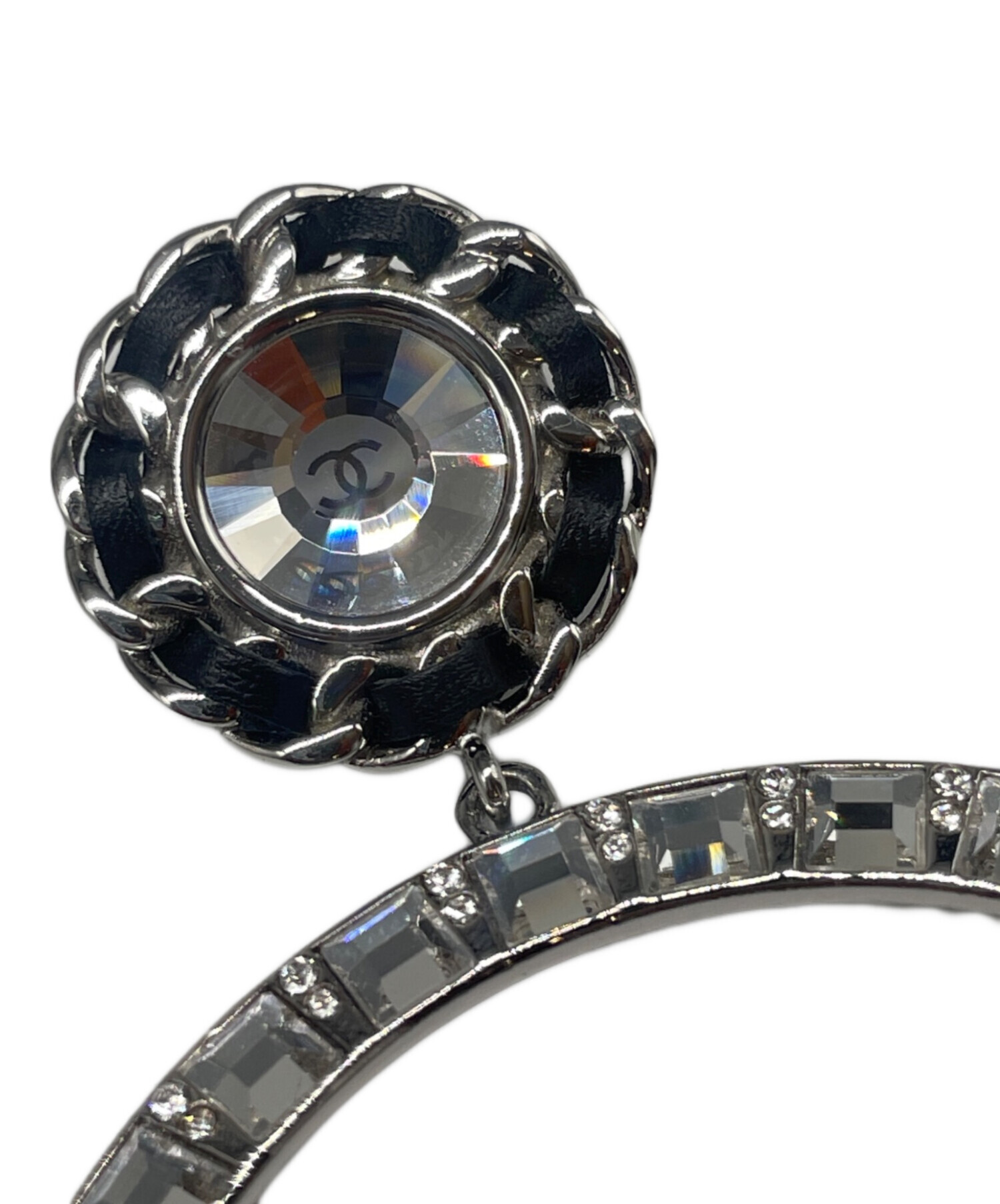 中古・古着通販】CHANEL (シャネル) サークルロゴ イヤリング シルバー