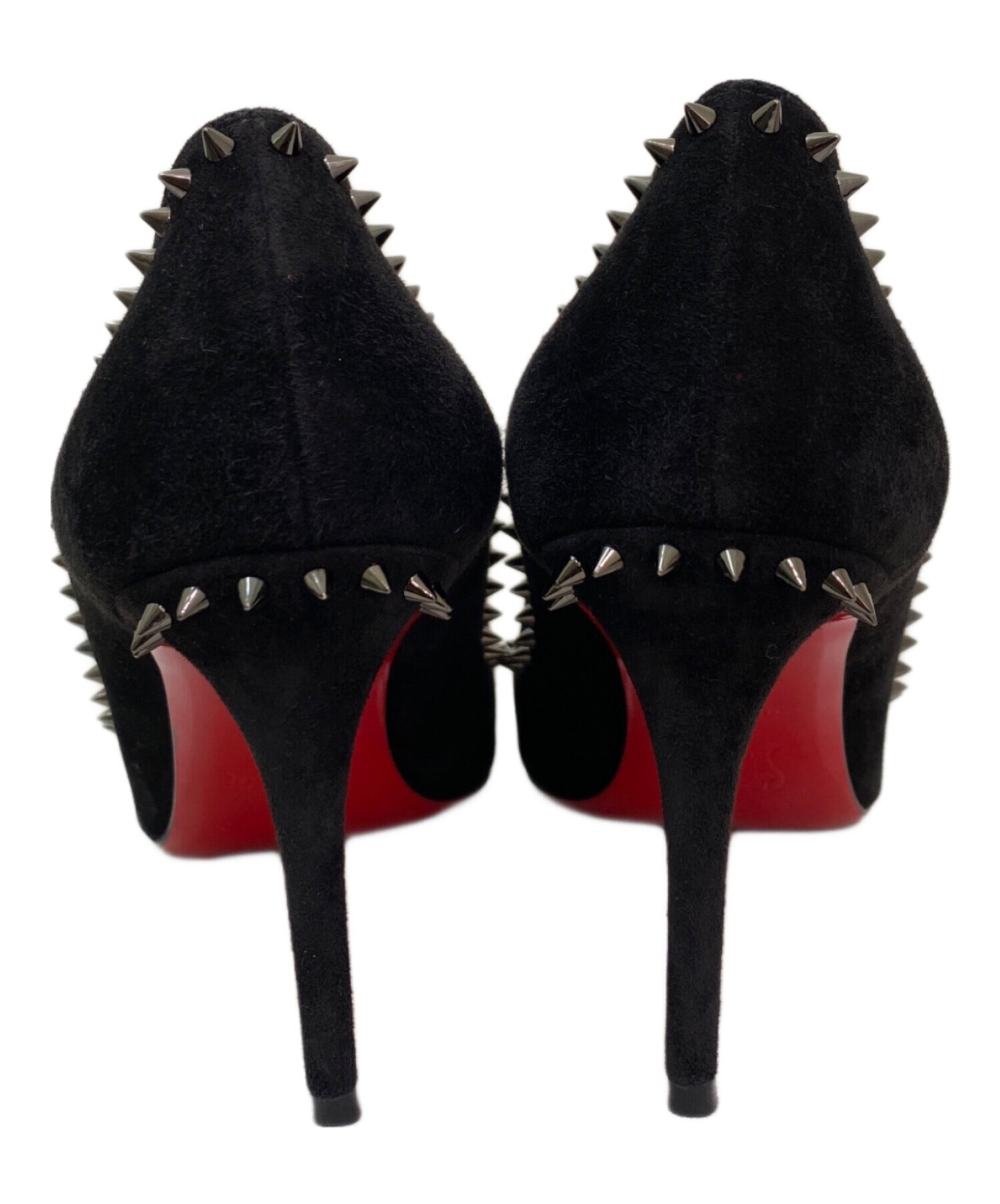 クリスチャンルブタン 37　1/2 ハイヒール パンプス スウェード　ビジュー箱 中古・古着通販】Christian Louboutin (クリスチャン・ルブタン