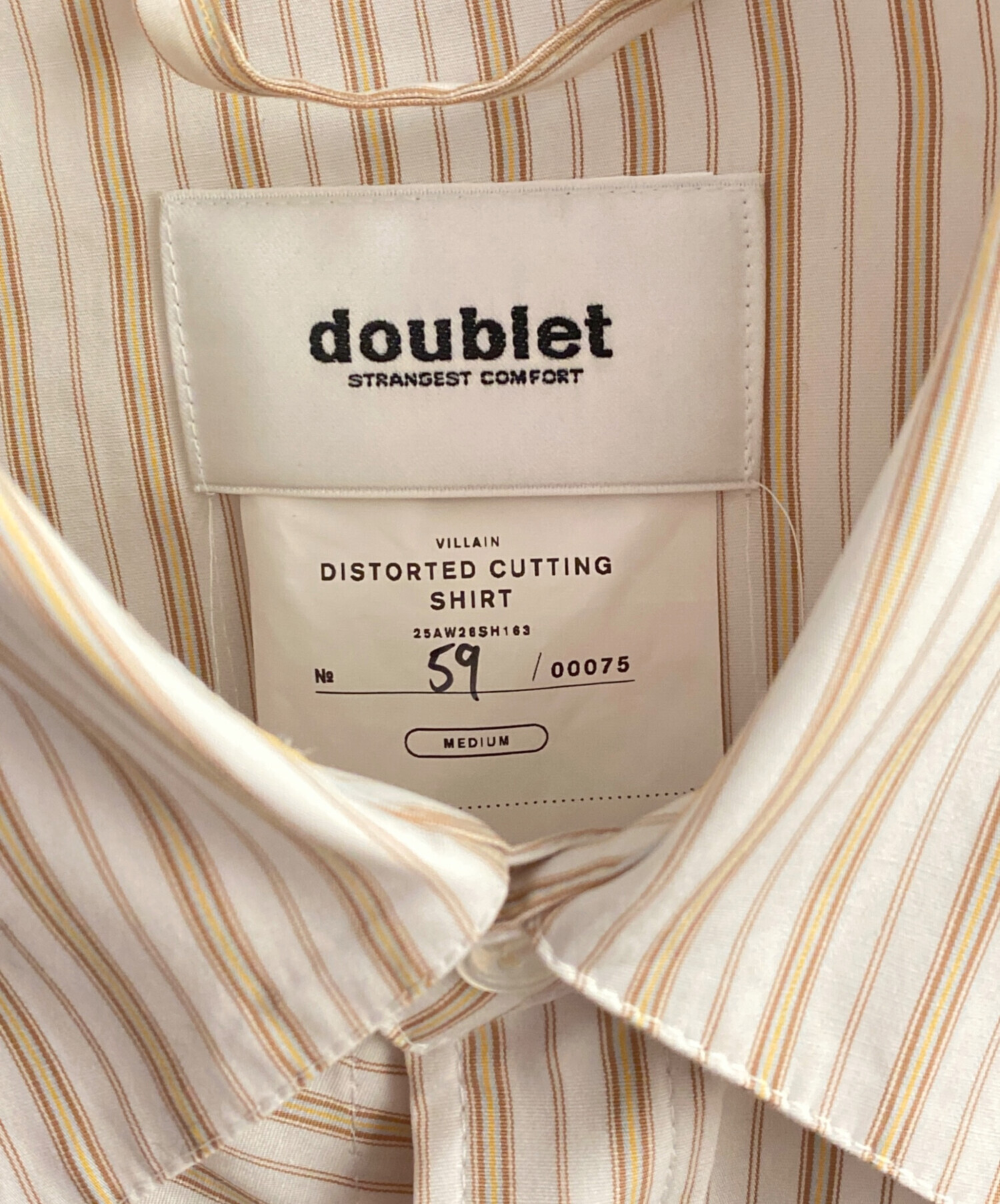 中古・古着通販】doublet (ダブレット) 25AW DISTORTED CUTTING SHIRT 