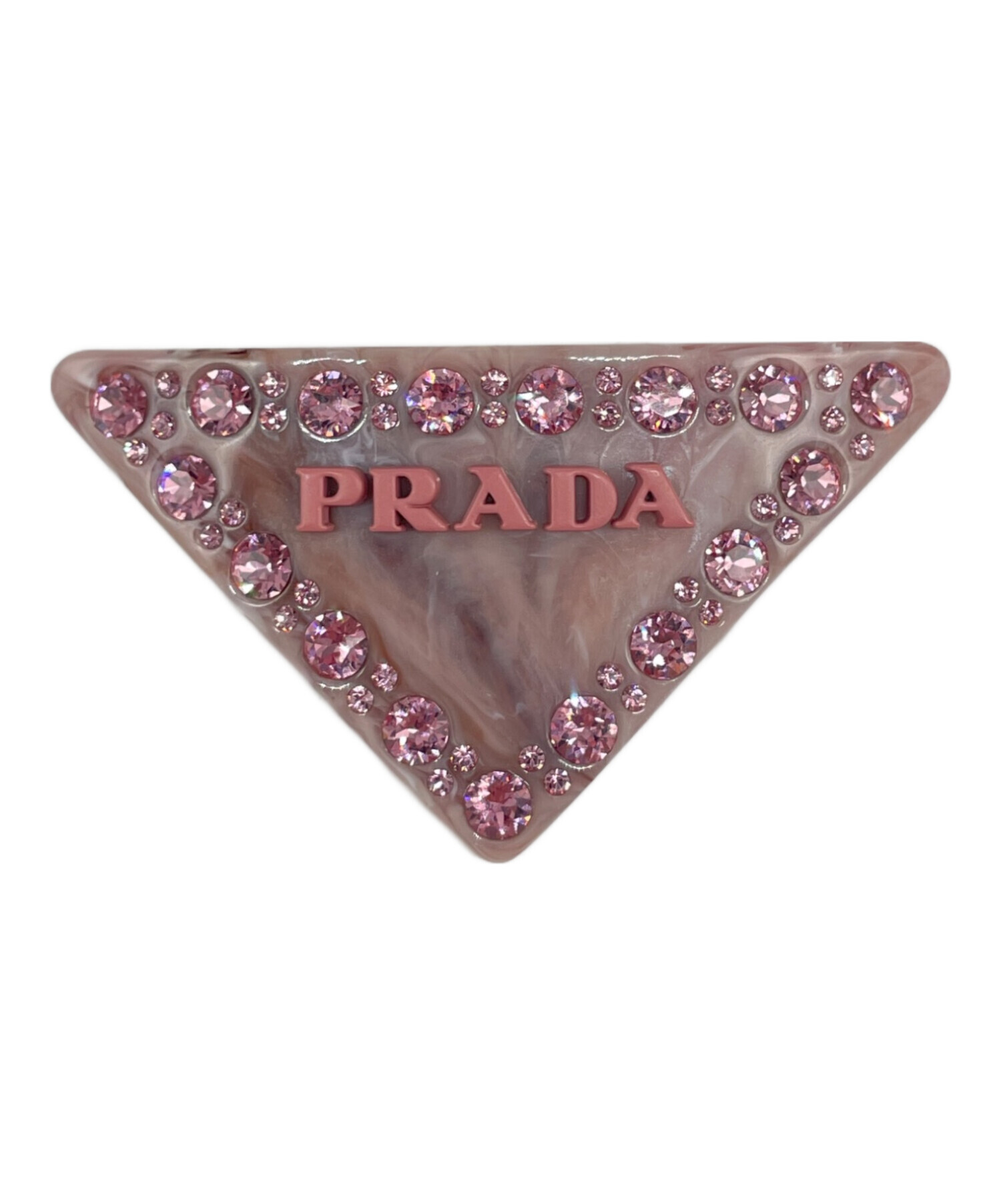 PRADA ヘアクリップ　ピンク 中古・古着通販】PRADA (プラダ) プレキシガラス ヘアクリップ ピンク