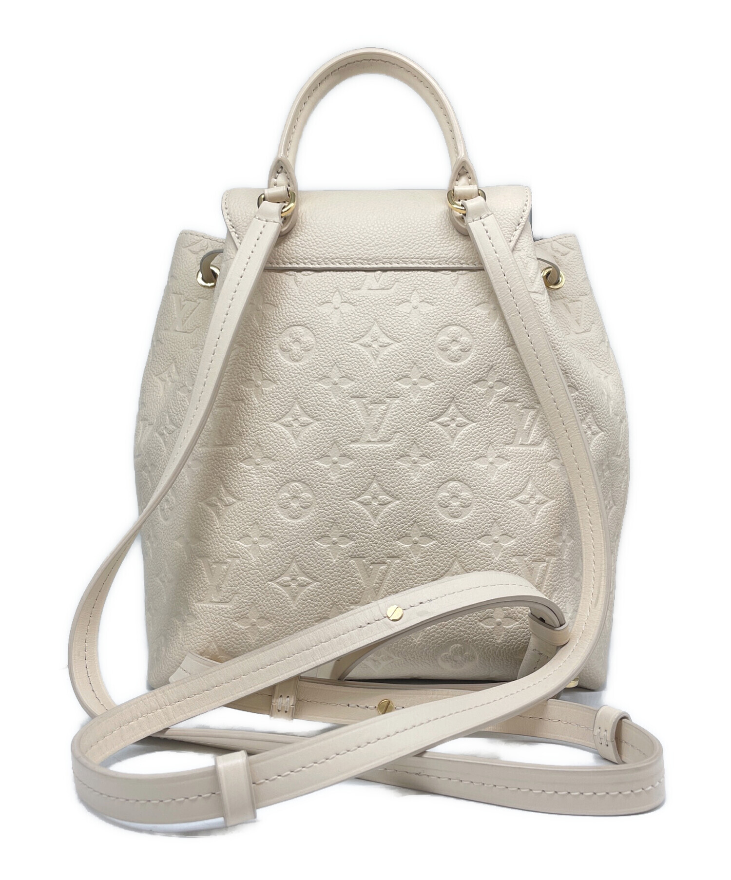 ルイヴィトンモンスリPM グレージュ 美品 中古・古着通販】LOUIS VUITTON (ルイ ヴィトン) モンスリPM グレー