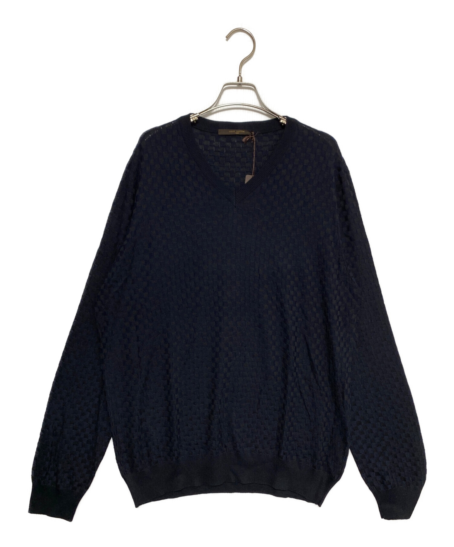【Louis Vuitton 】ネイビー Vネックセーター S 中古・古着通販】LOUIS VUITTON (ルイ ヴィトン) シルクVネックニット