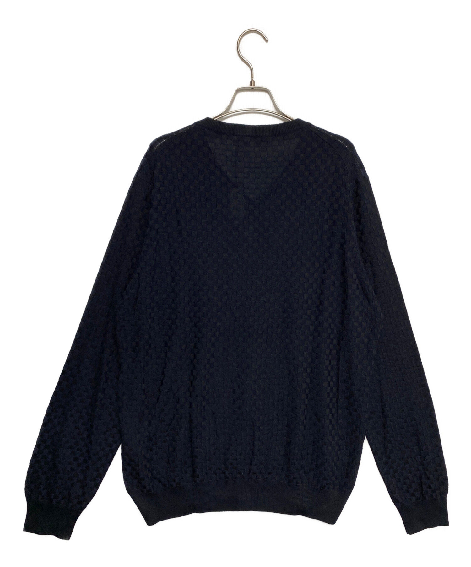 【Louis Vuitton 】ネイビー Vネックセーター S 中古・古着通販】LOUIS VUITTON (ルイ ヴィトン) シルクVネックニット