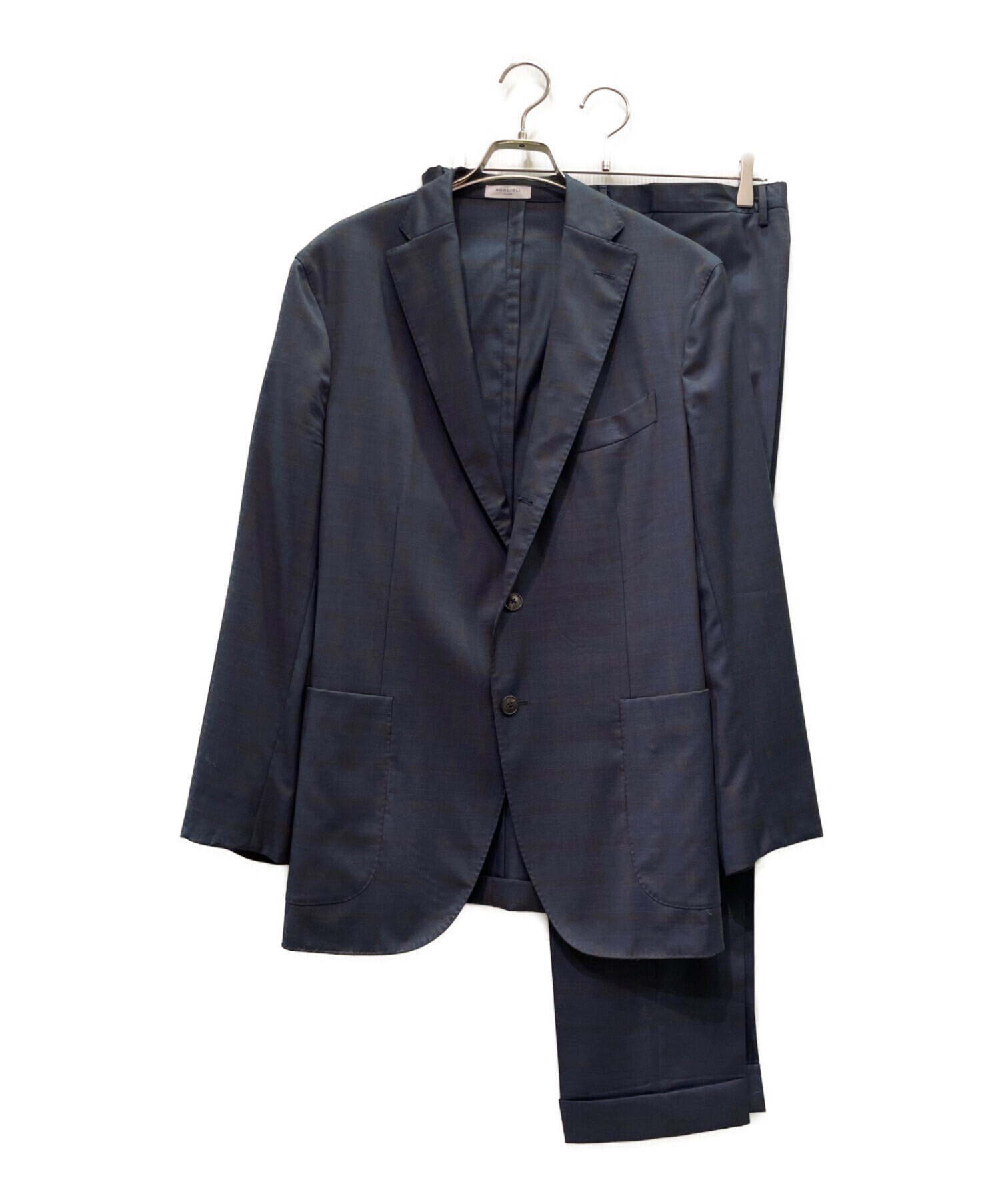 美品 BOGLIOLI ボリオリ ウールチェックスーツ サイズ50 3シーズン 中古・古着通販】BOGLIOLI (ボリオリ) シャドーチェックセットアップ