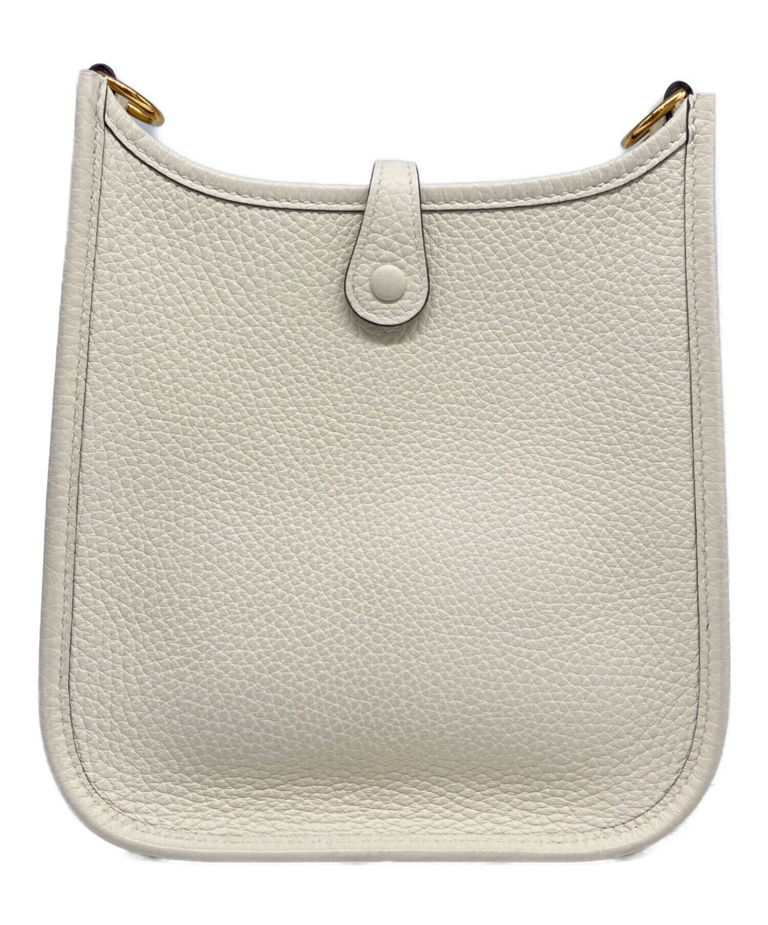 【美品】HERMES エルメス エブリンII PM トリヨン L刻印 ホワイト 中古・古着通販】HERMES (エルメス) エブリン TPM/ゴールド金具
