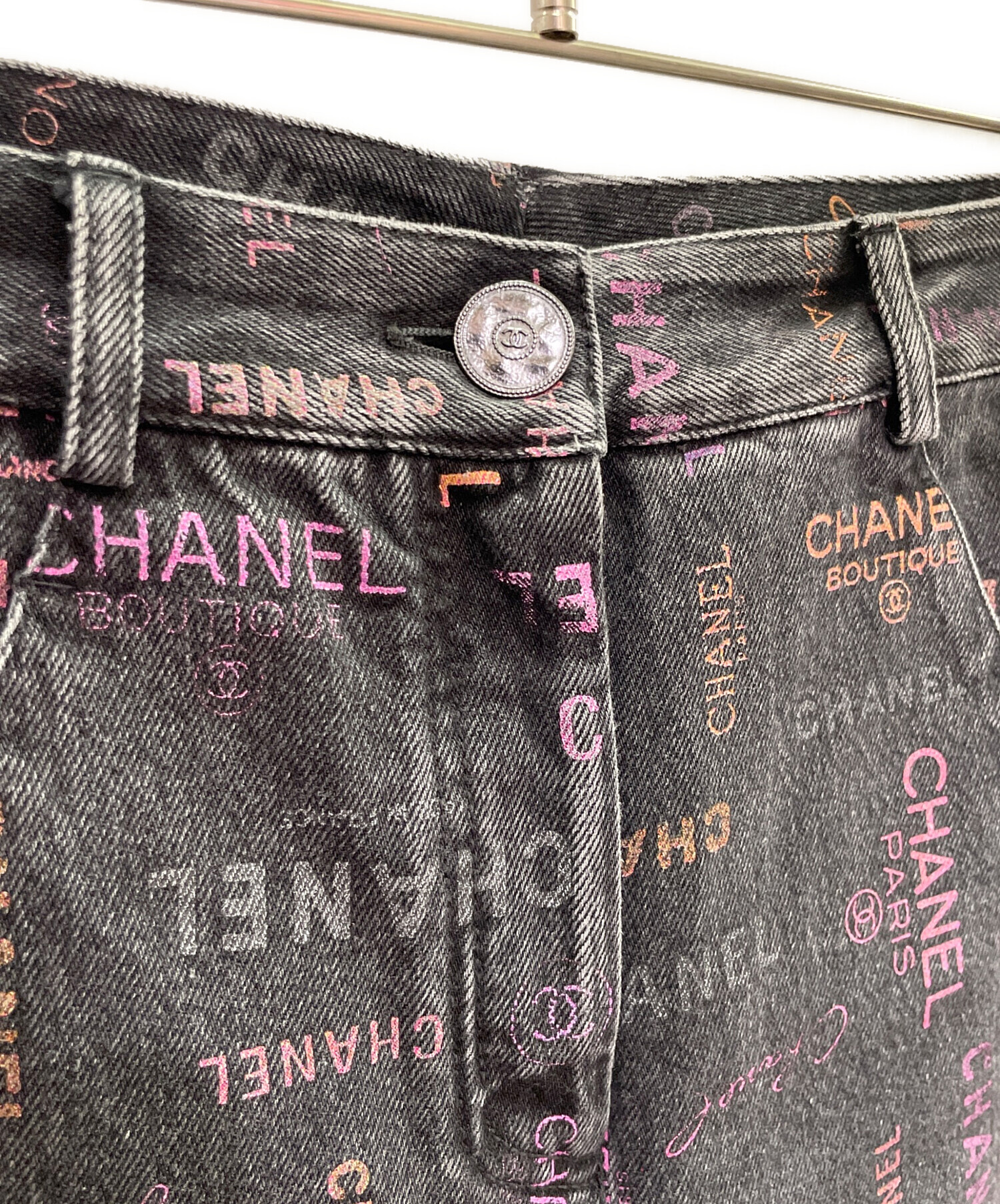 中古・古着通販】CHANEL (シャネル) ココマーク ロゴデニムパンツ