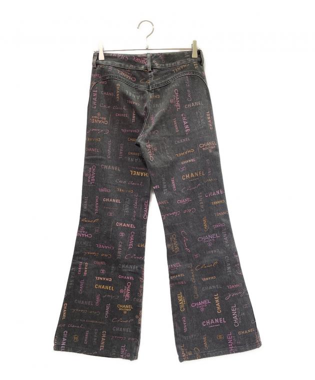 CHANEL ココマーク 総柄 デニムパンツ 36 中古・古着通販】CHANEL (シャネル) ココマーク ロゴデニムパンツ