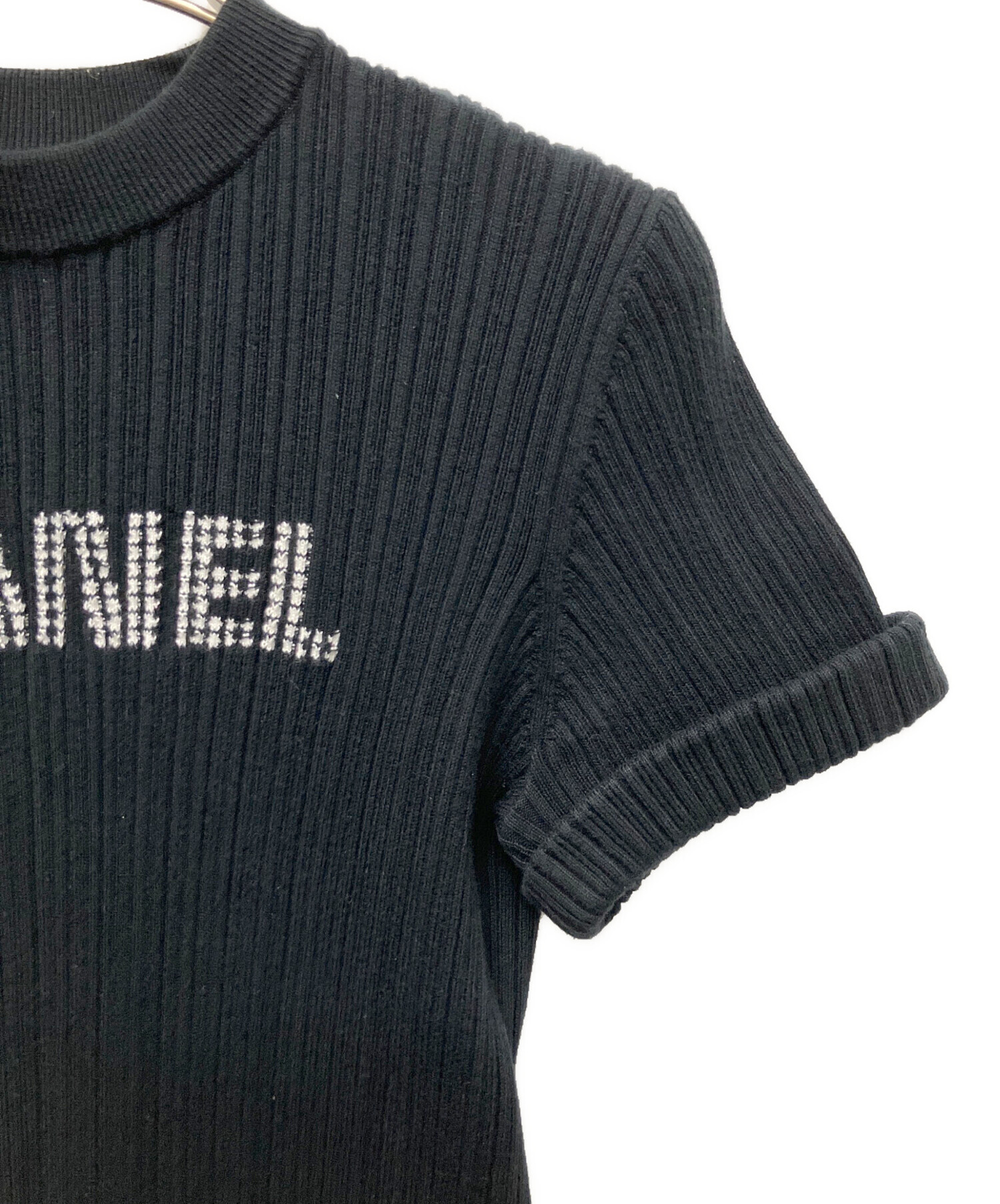 中古・古着通販】CHANEL (シャネル) ロゴカットソー ブラック サイズ