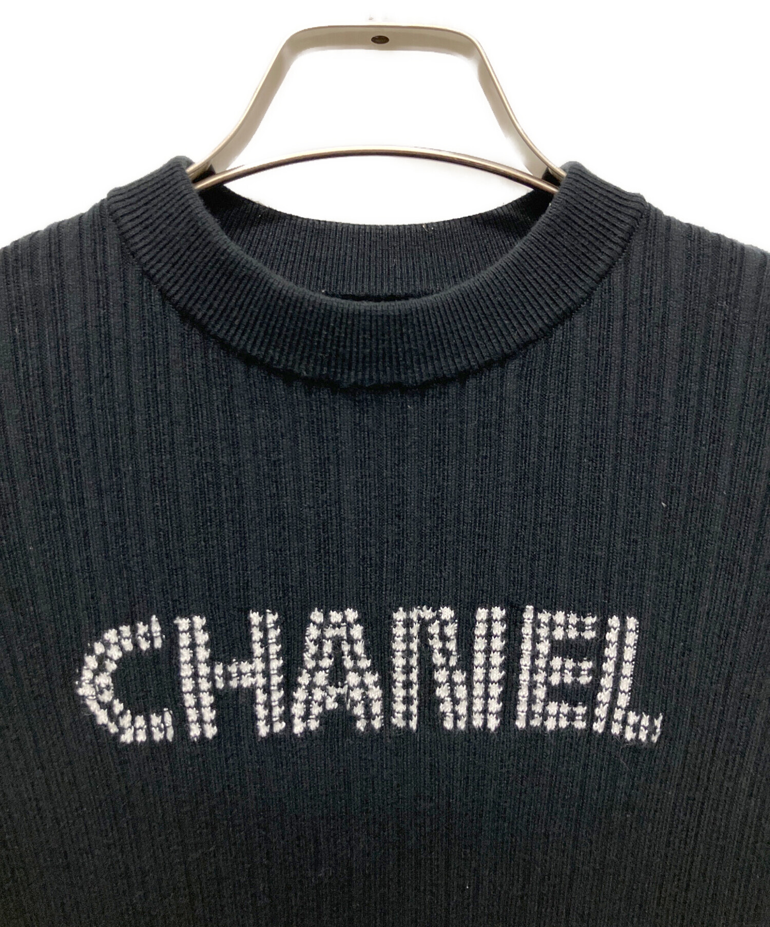 中古・古着通販】CHANEL (シャネル) ロゴカットソー ブラック サイズ 