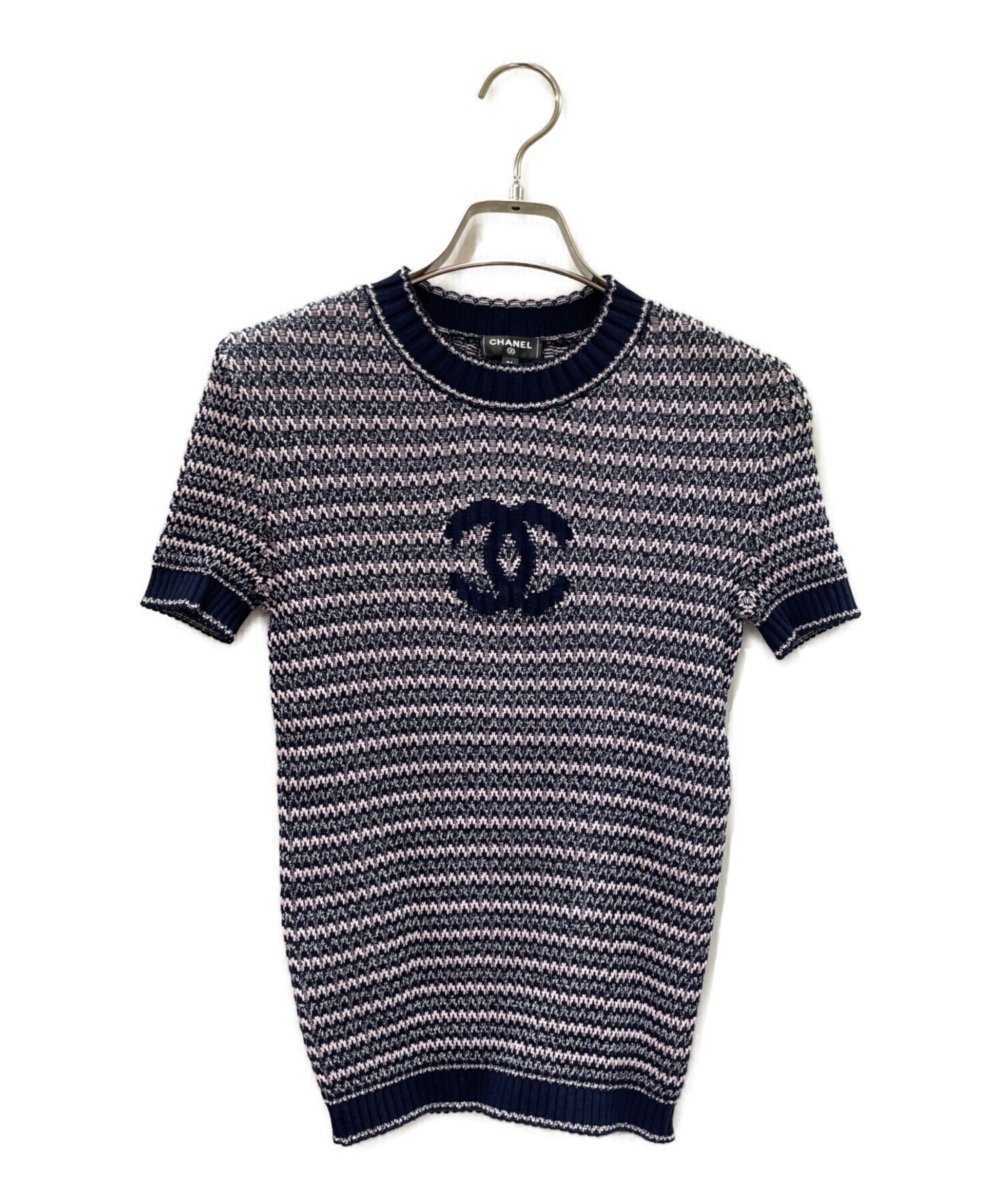 セール中 激レア ヴィンテージ シャネル ロゴカットソー 中古・古着通販】CHANEL (シャネル) ココマーク カットソー ネイビー