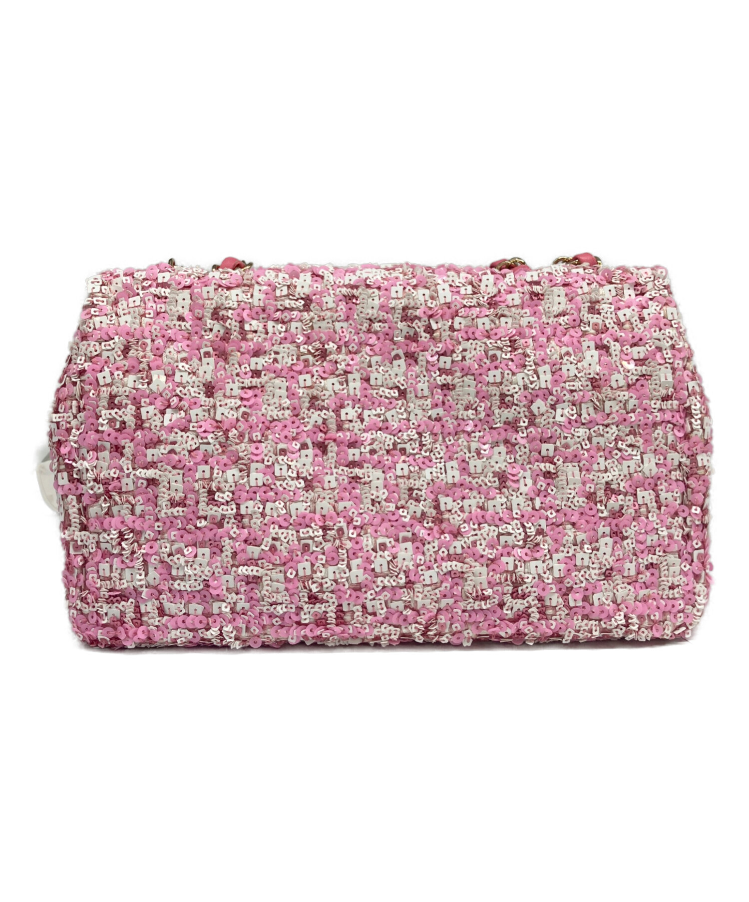 ほぼ未使用　CHANEL ピンク バッグ 中古・古着通販】CHANEL (シャネル) ショルダーバッグ ピンク×ホワイト