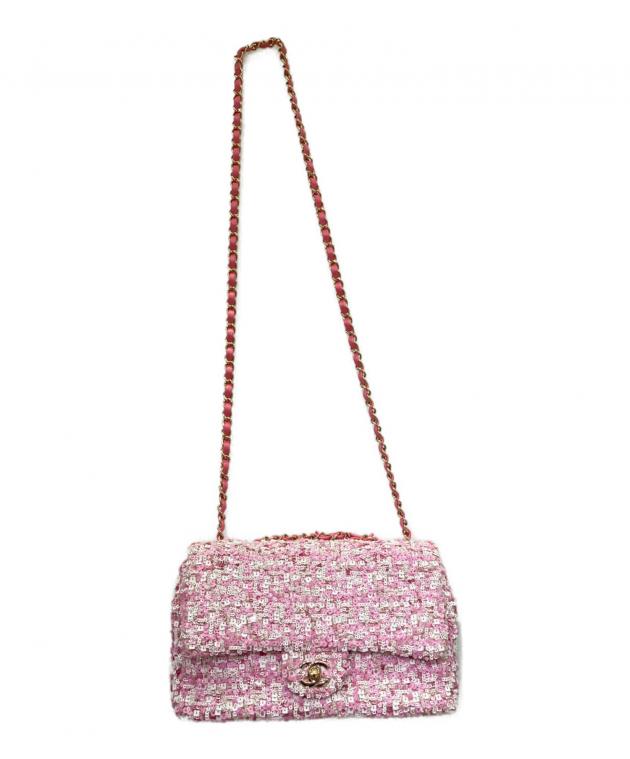 ほぼ未使用　CHANEL ピンク バッグ 中古・古着通販】CHANEL (シャネル) ショルダーバッグ ピンク×ホワイト