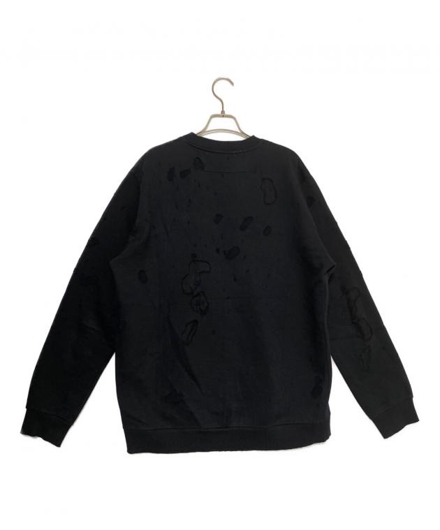 GIVENCHY ブラック トレーナー ダメージ加工 中古・古着通販】GIVENCHY (ジバンシィ) givenchy Destroyed