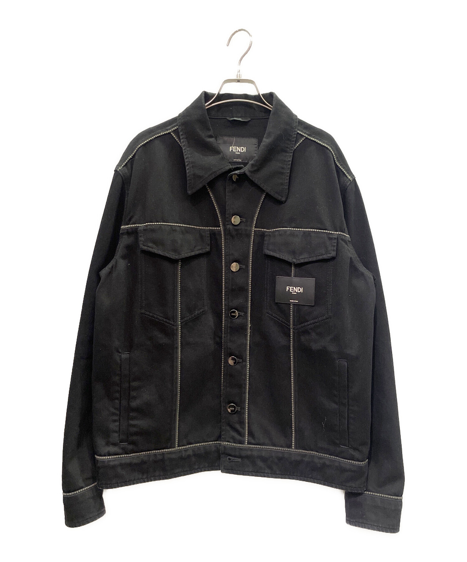 中古・古着通販】FENDI (フェンディ) ロゴレザーパッチ デニム