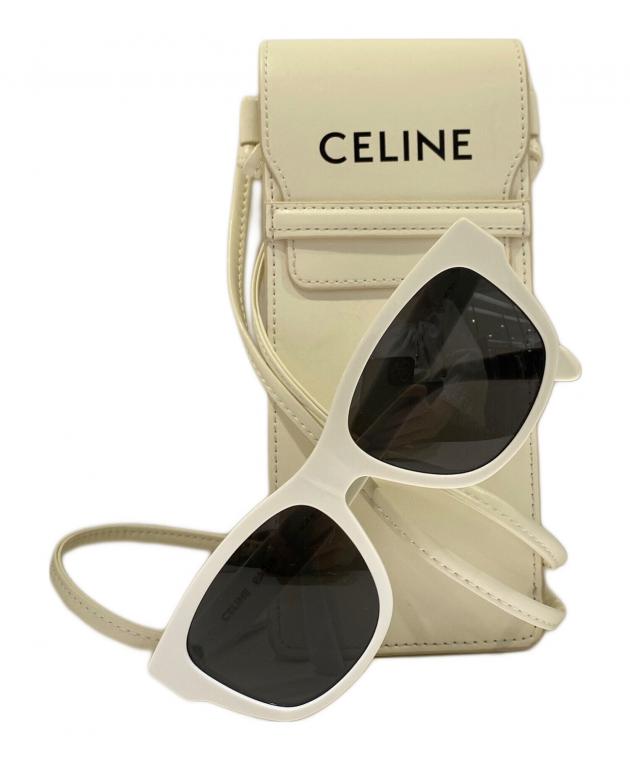 中古・古着通販】CELINE (セリーヌ) サングラス ホワイト サイズ:55
