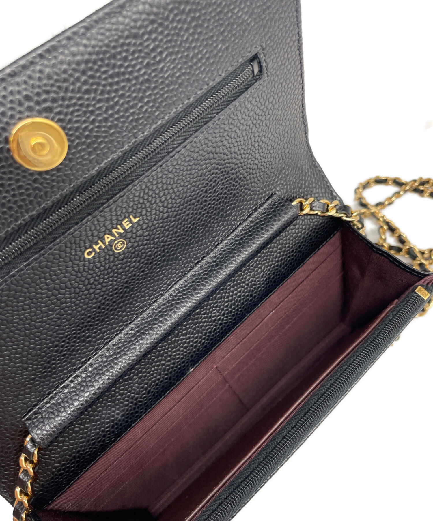 中古・古着通販】CHANEL (シャネル) キャビアスキン チェーン