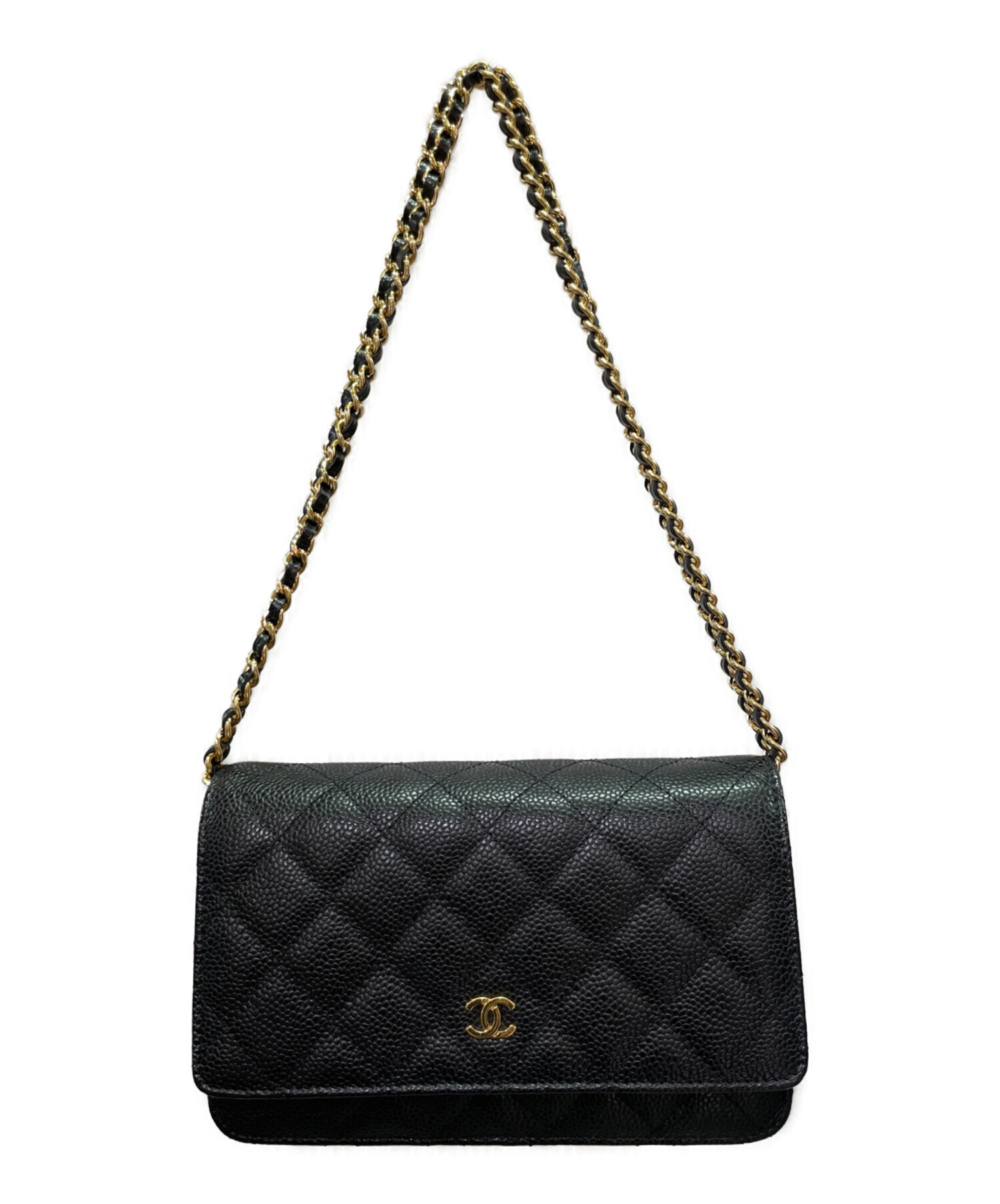 x*x様 【未使用・正規品】CHANEL チェーンウォレット キャビアスキン ホ 中古・古着通販】CHANEL (シャネル) キャビアスキン チェーン