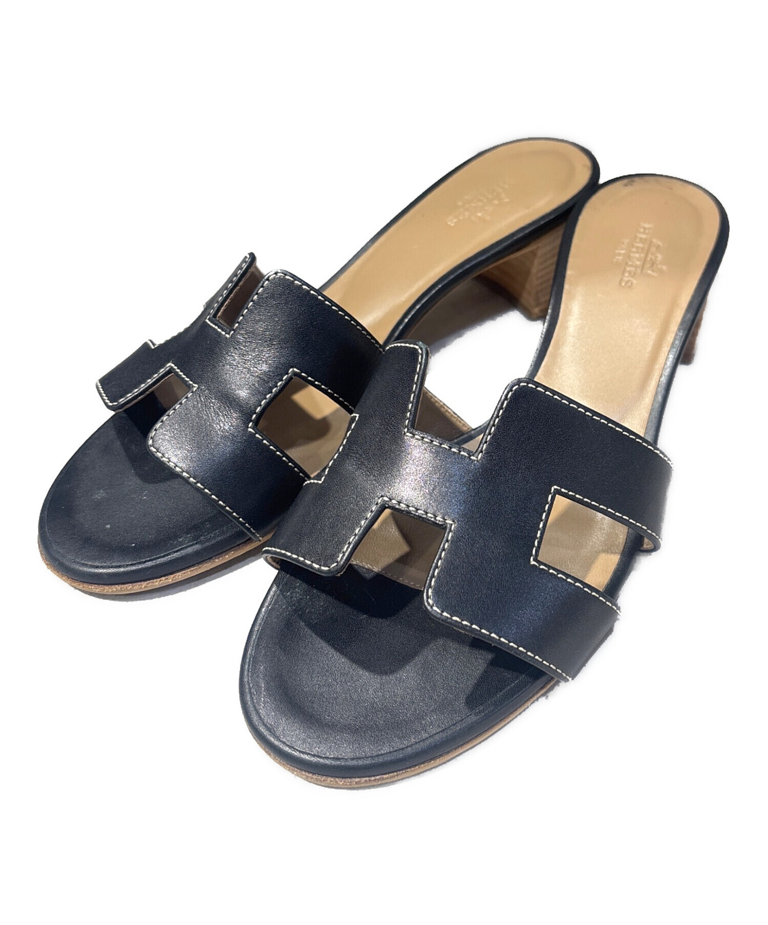 中古・古着通販】HERMES (エルメス) オアジス/Oasis サンダル ブラック
