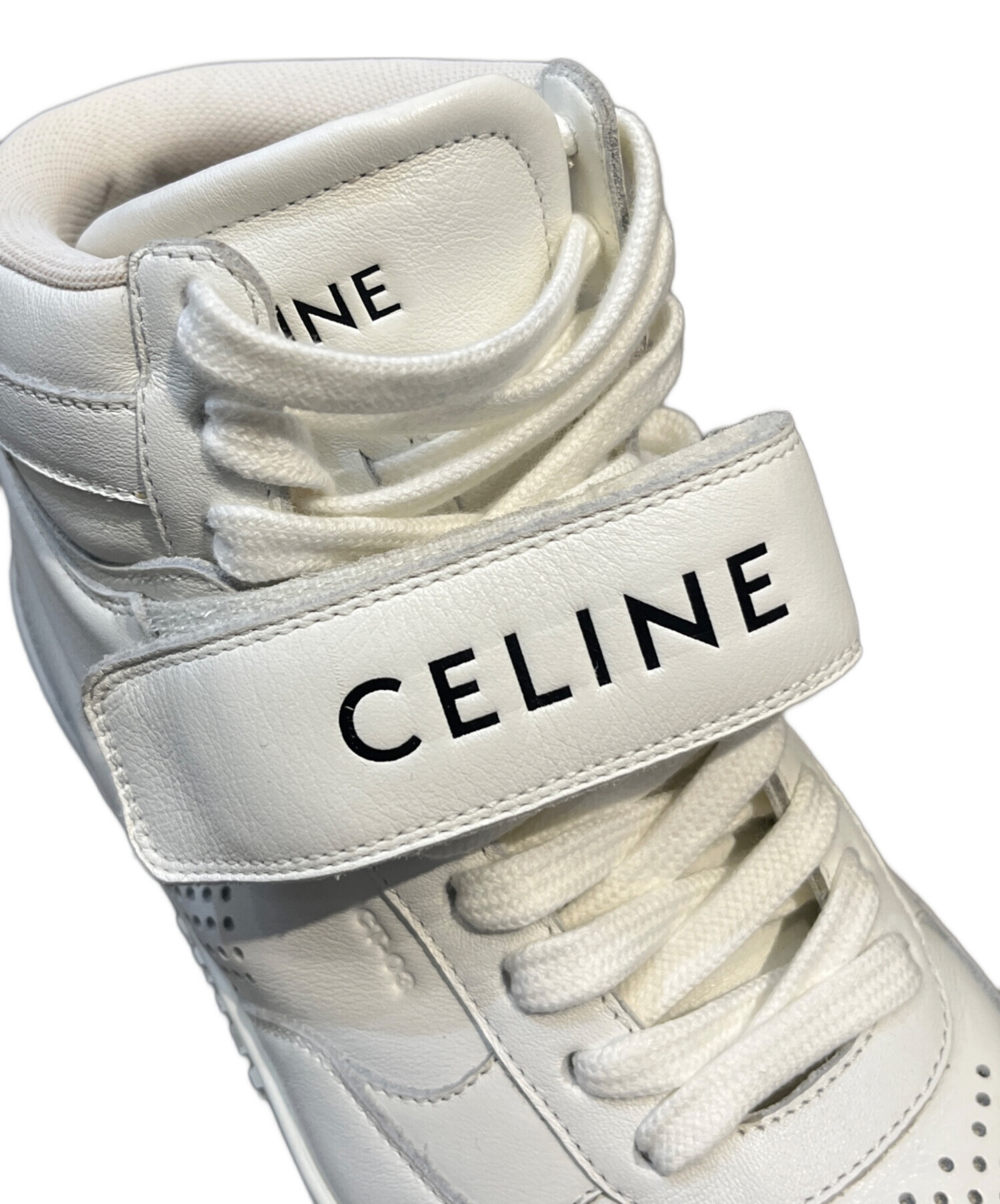 CELINE ハイカットスニーカー 36【19日までの限定出品】 中古・古着通販】CELINE (セリーヌ) ロゴハイカット ベルクロ
