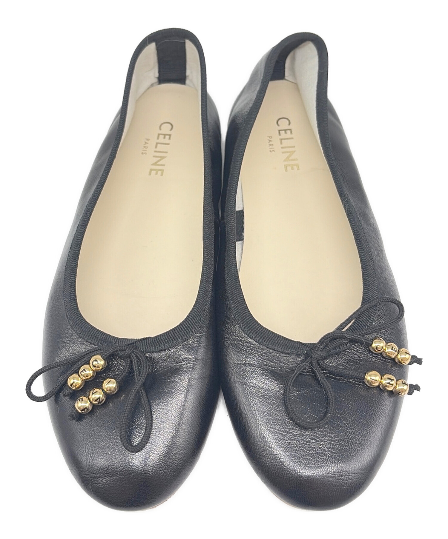 中古・古着通販】CELINE (セリーヌ) Leather Ballerina Flats