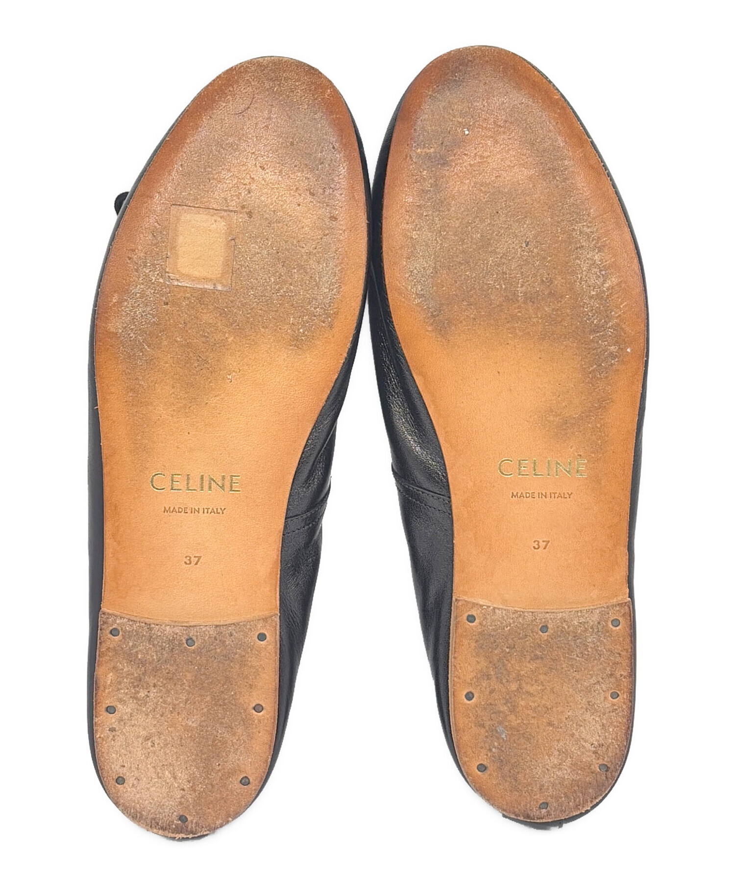 中古・古着通販】CELINE (セリーヌ) Leather Ballerina Flats