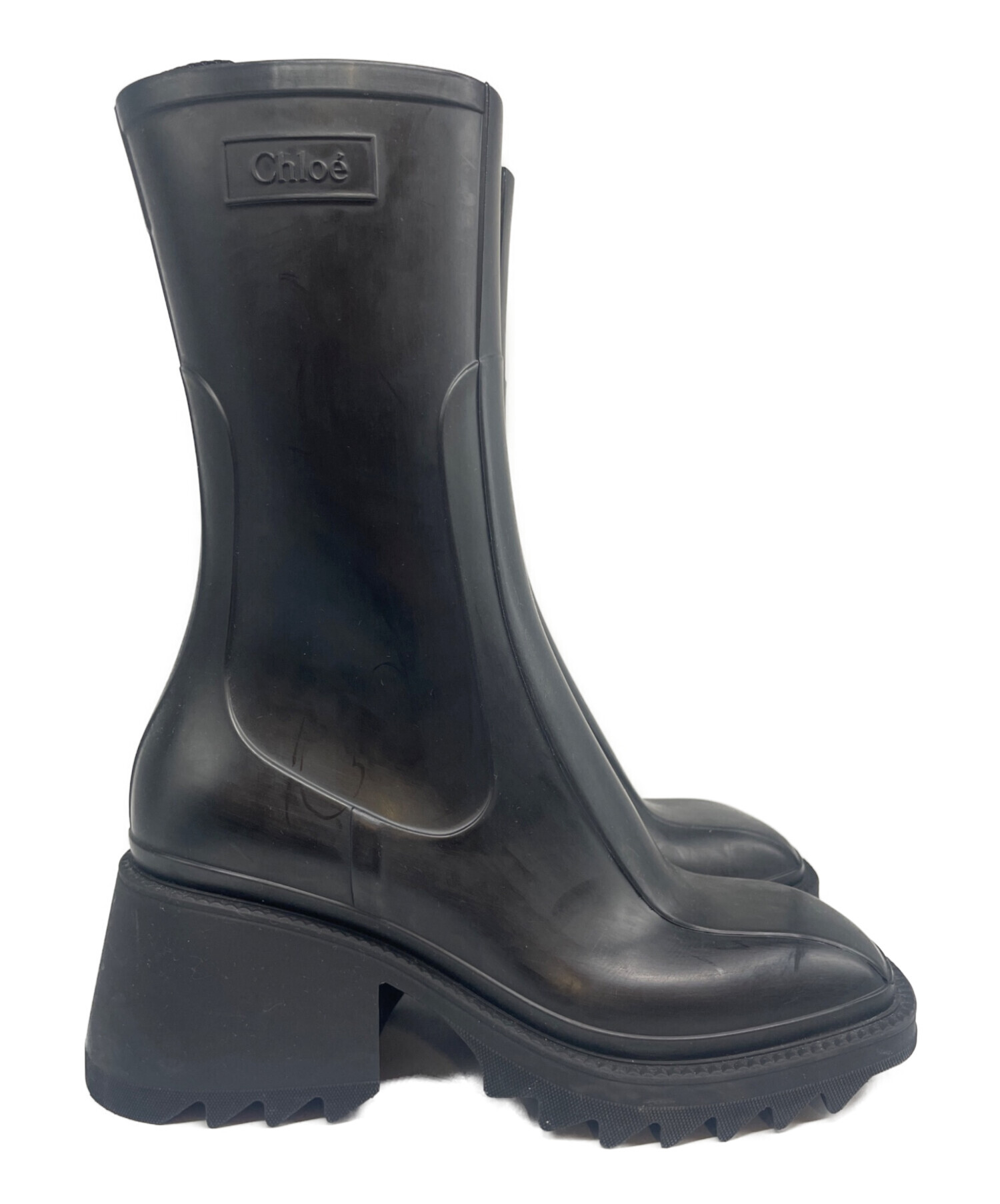 中古・古着通販】Chloe (クロエ) BETTY/レインブーツ ブラック サイズ