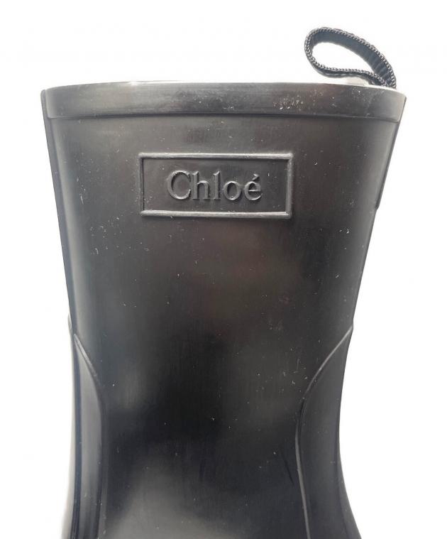 【未使用】Chloé ブラック レインブーツ 37 中古・古着通販】Chloe (クロエ) BETTY/レインブーツ ブラック サイズ