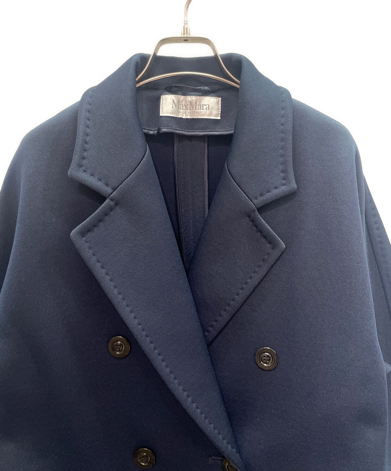 中古・古着通販】MaxMara (マックスマーラ) ブレストコート ネイビー