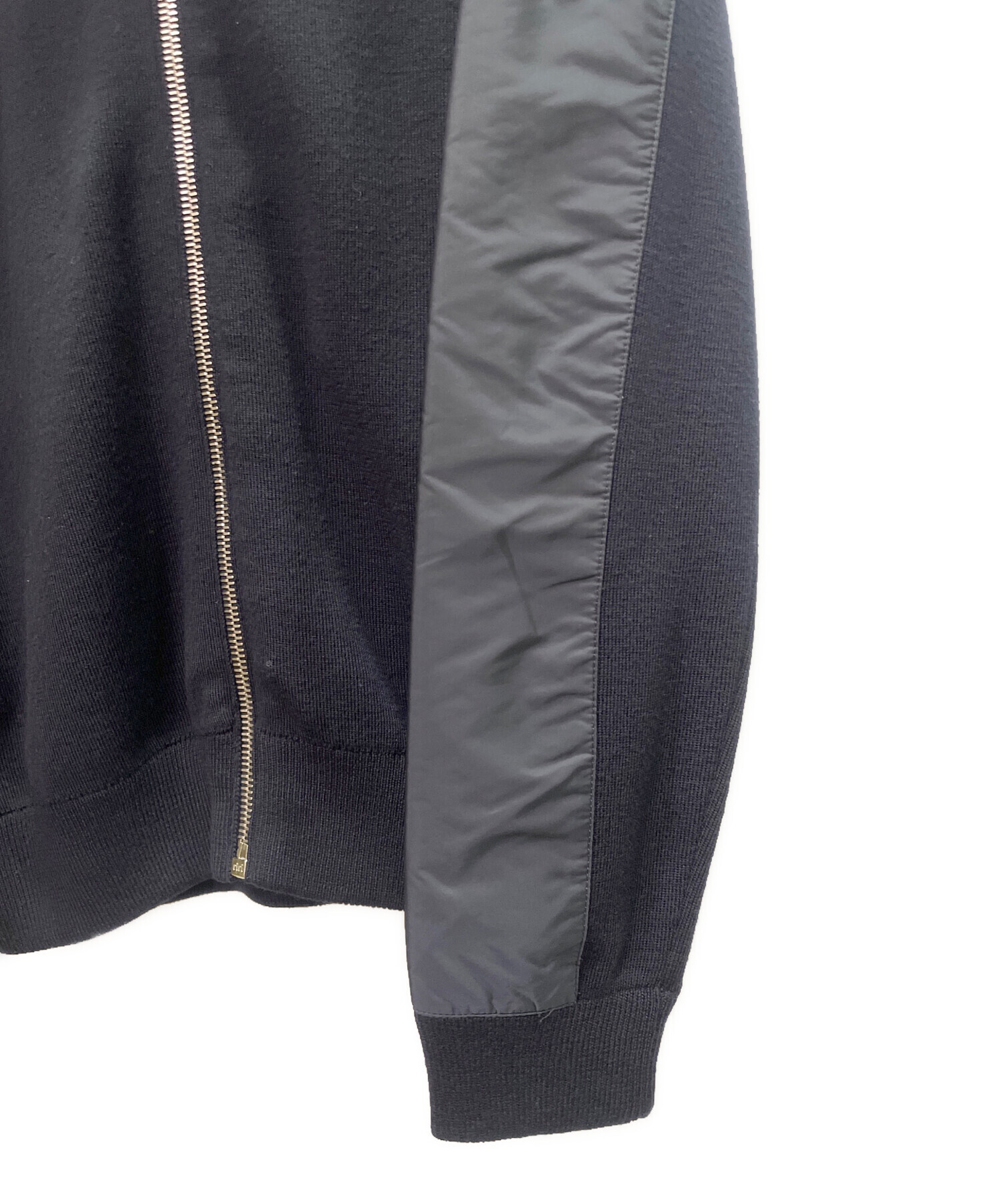 PRADA　XS　ジップアップ　パーカー　フード付き　ネイビー　プラダ 中古・古着通販】PRADA (プラダ) ナイロン切替パーカー ネイビー