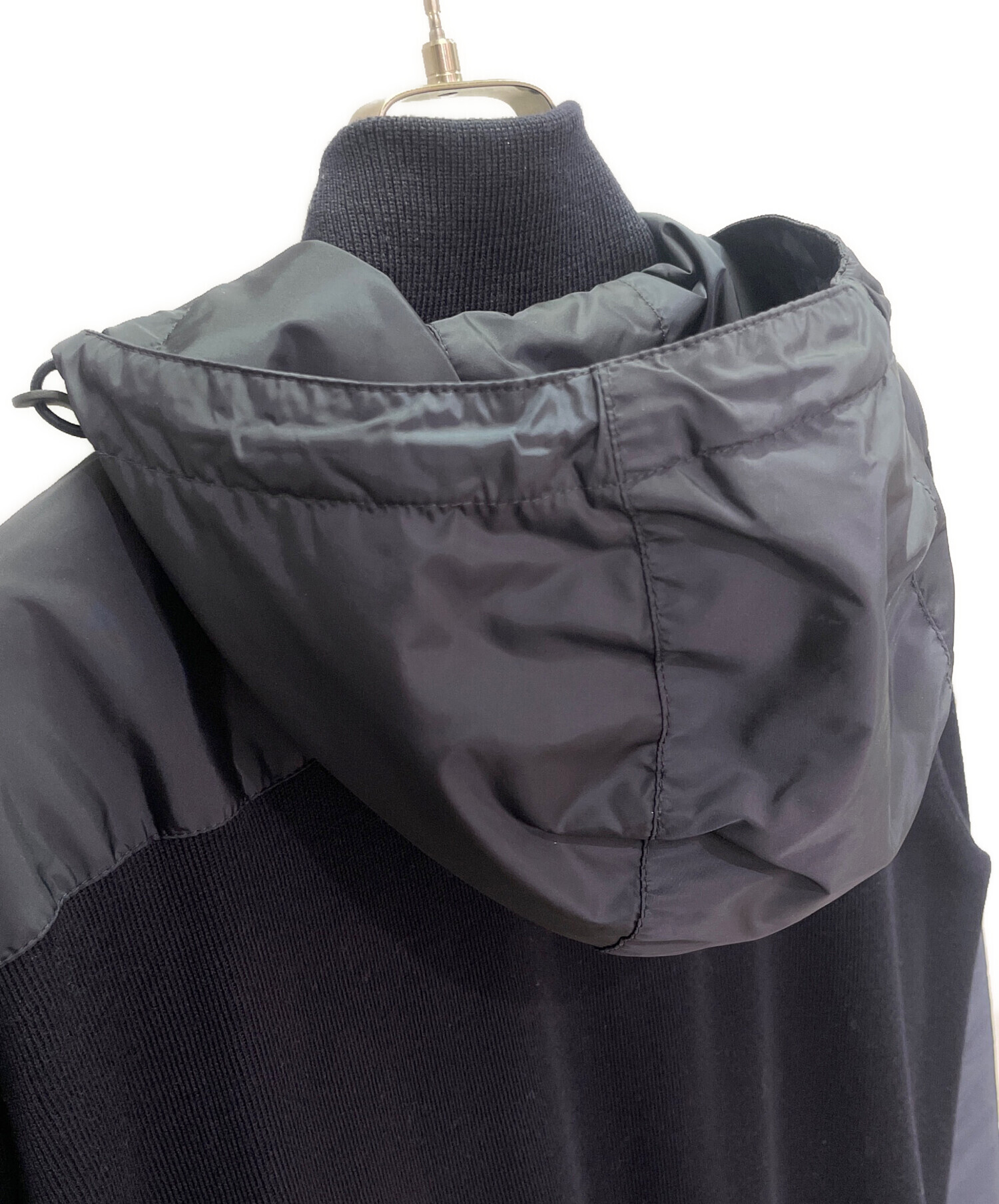 中古・古着通販】PRADA (プラダ) ナイロン切替パーカー ネイビー