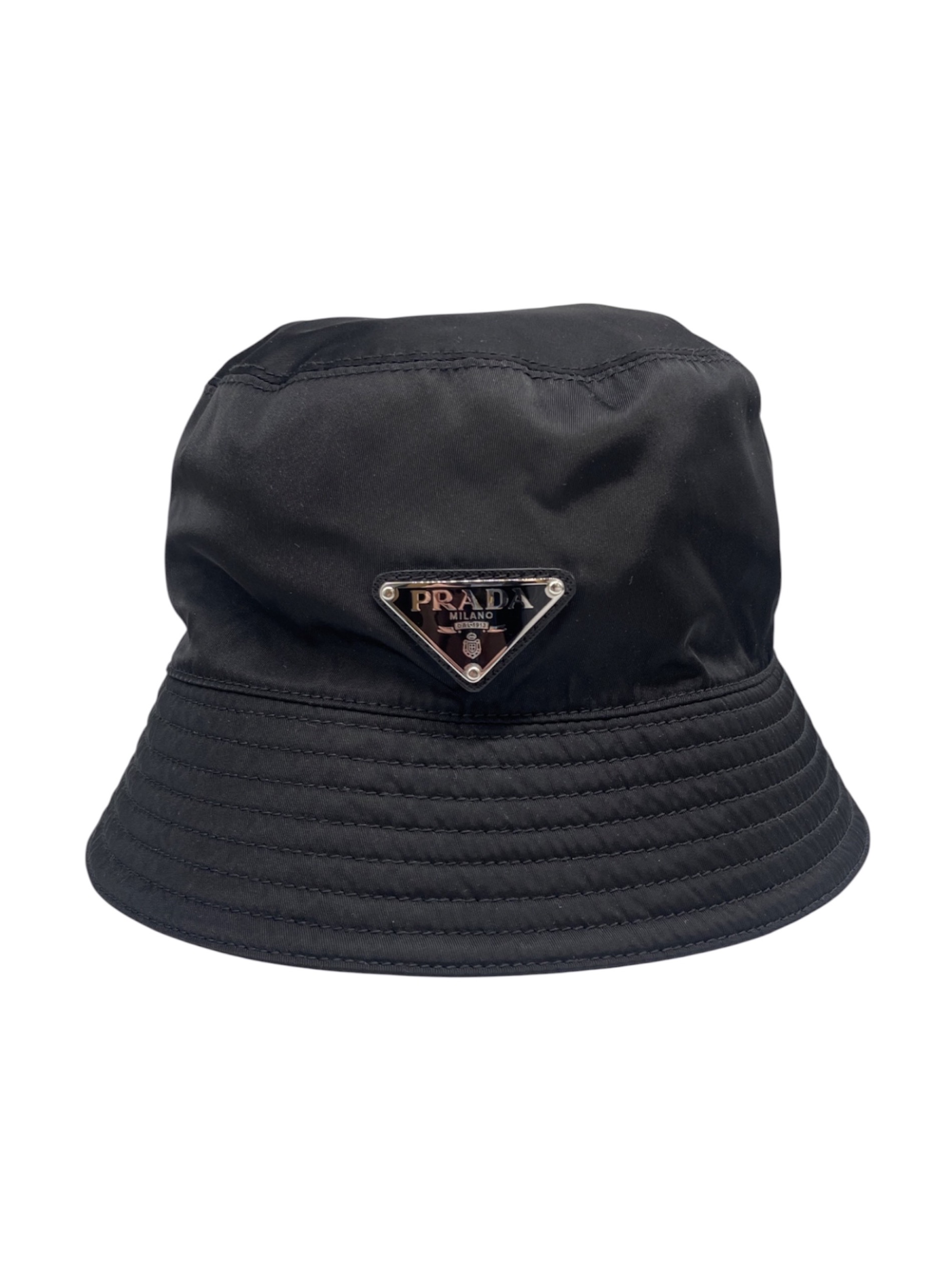 PRADA ナイロンバケットハット　ブラック　XL 購入時付属品付き 中古・古着通販】PRADA (プラダ) ナイロンバケットハット ブラック