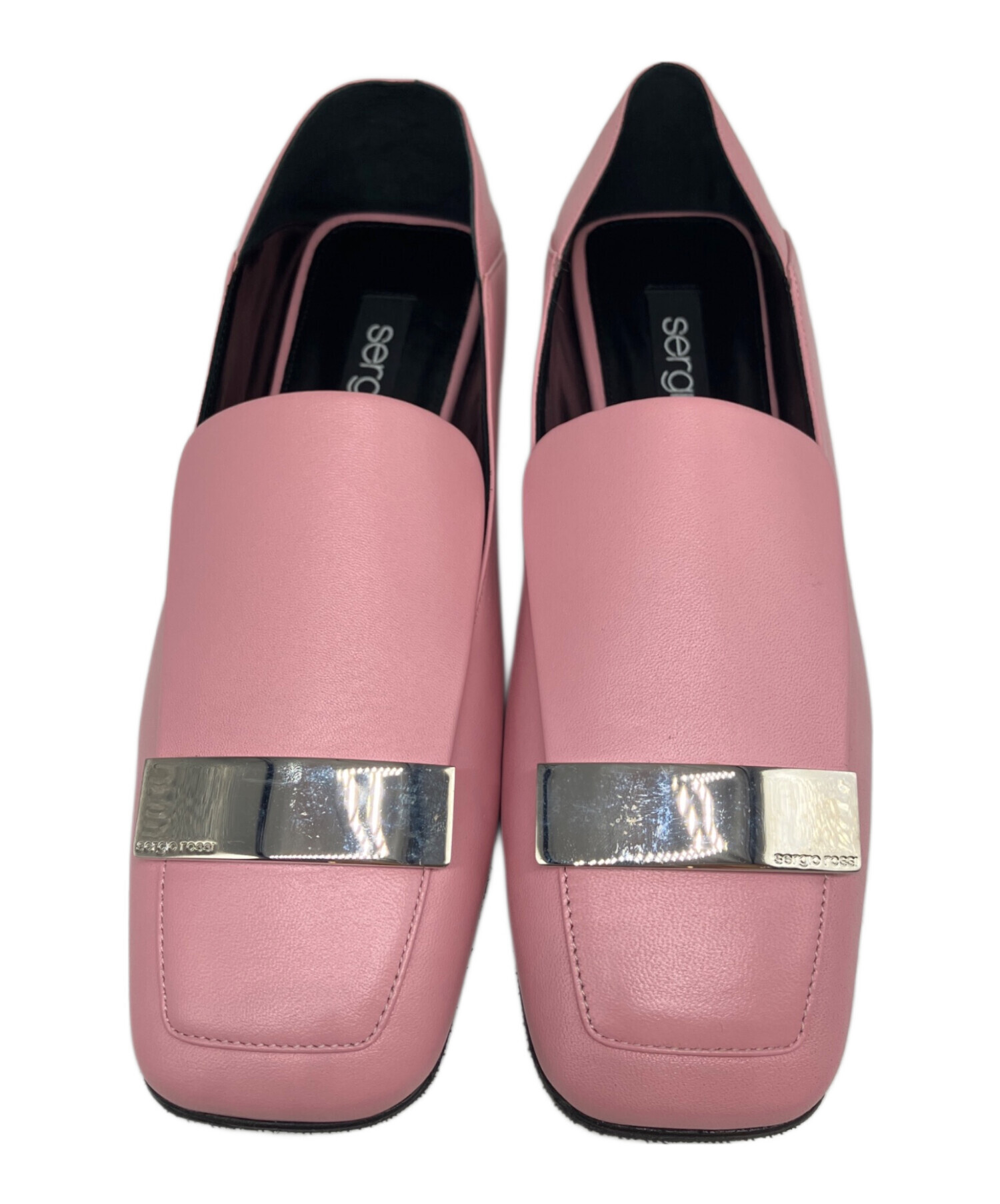 セルジオロッシ メタルプレート 2WAYシューズ(35)美品 中古・古着通販】sergio rossi (セルジオロッシ) Square-Toe Metal