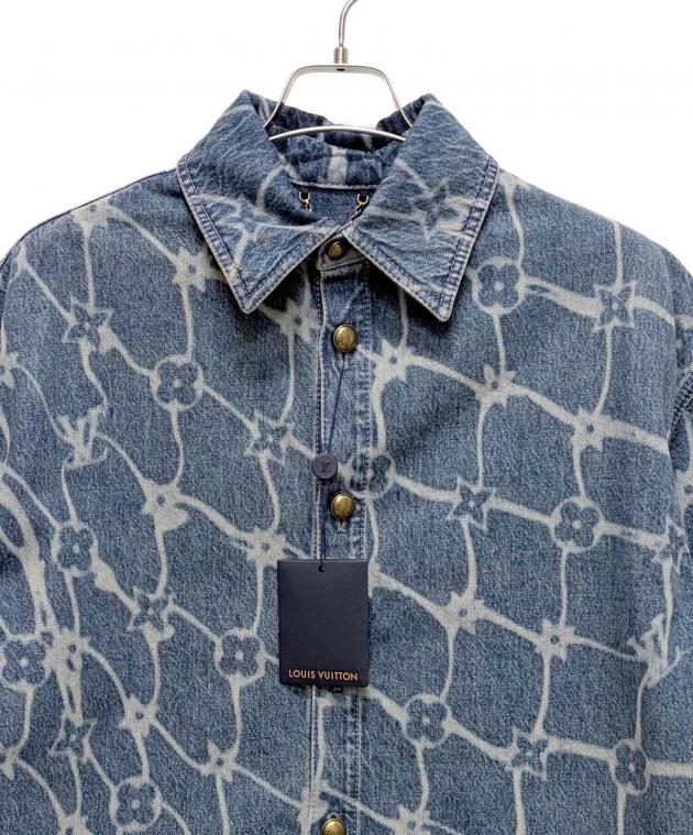 ルイヴィトン　モノグラムプリント ショートスリーブ デニムシャツ 5L 中古・古着通販】LOUIS VUITTON (ルイ ヴィトン) モノグラム プリント