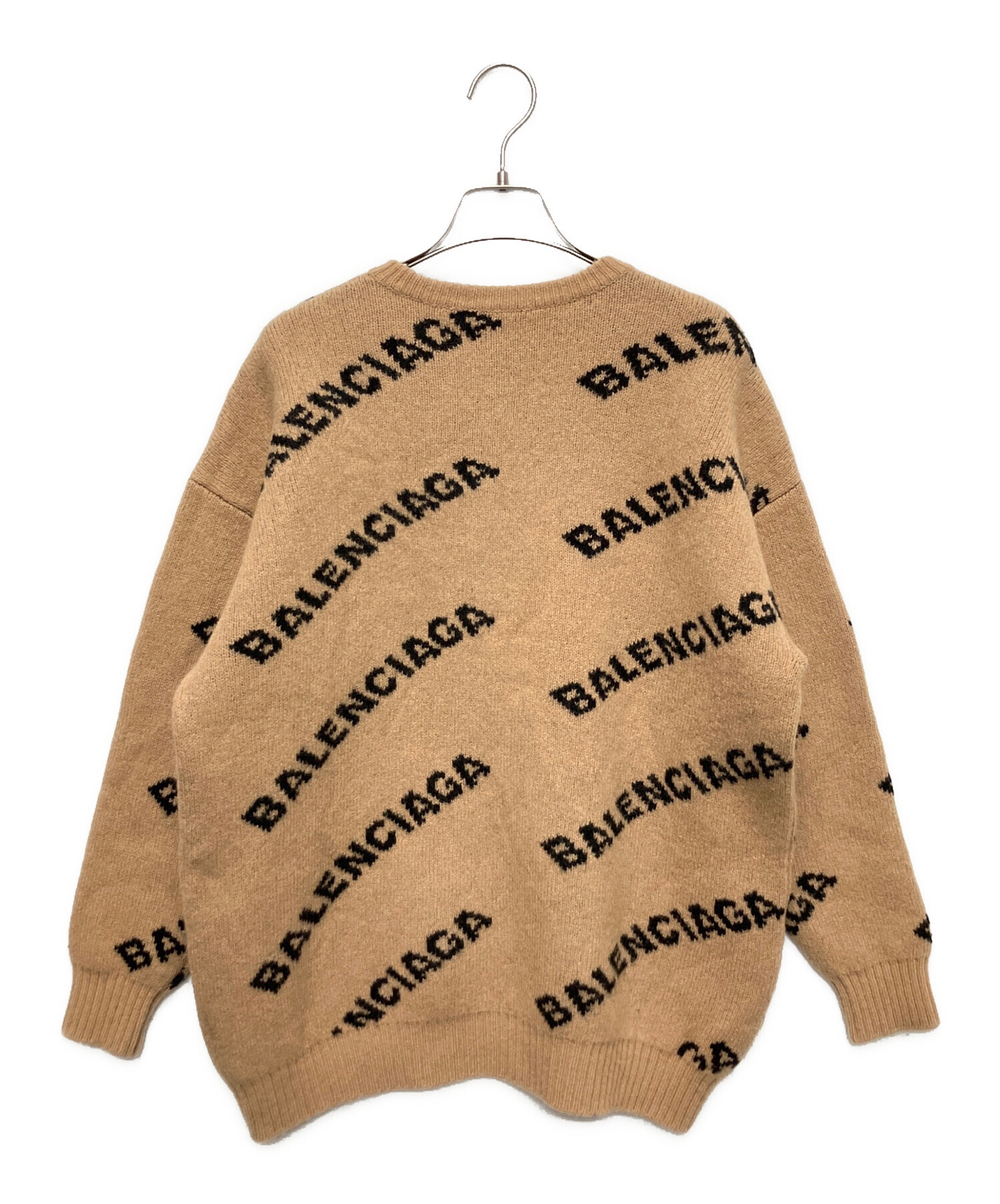 BALENCIAGA バレンシアガ　ロゴニット 中古・古着通販】BALENCIAGA (バレンシアガ) オールオーバーロゴニット